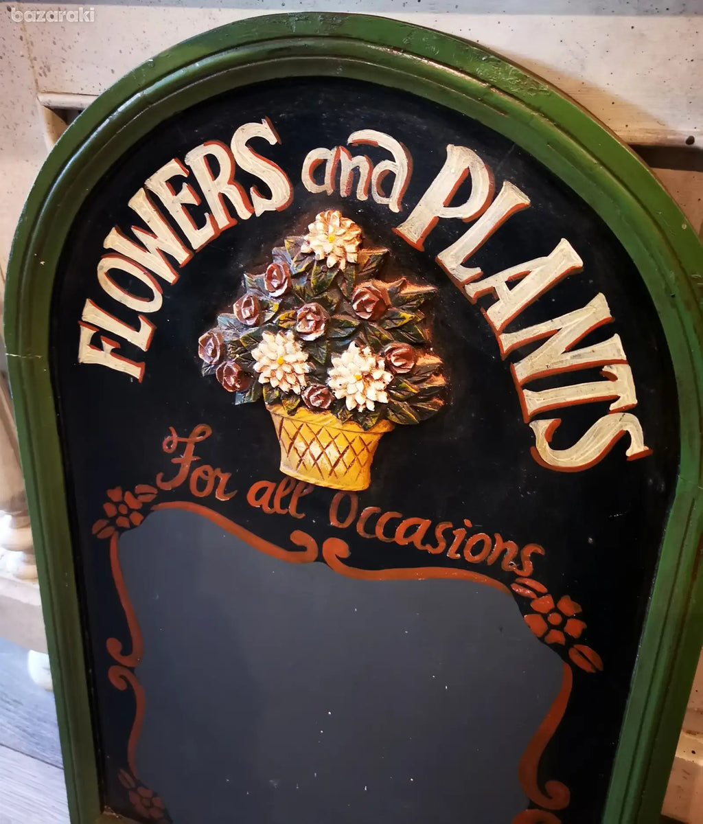 Vintage wooden chalk board sign