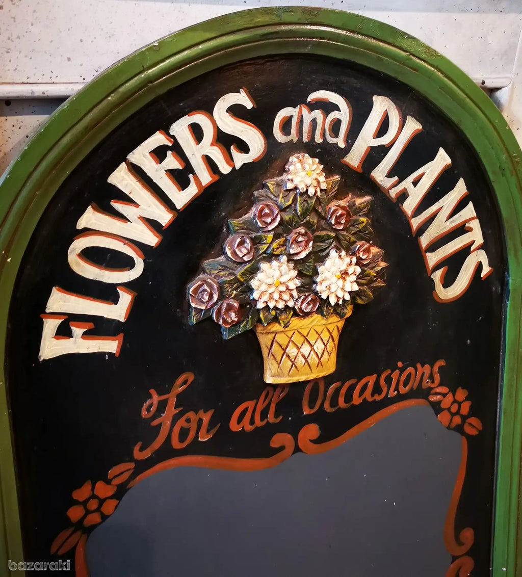 Vintage wooden chalk board sign