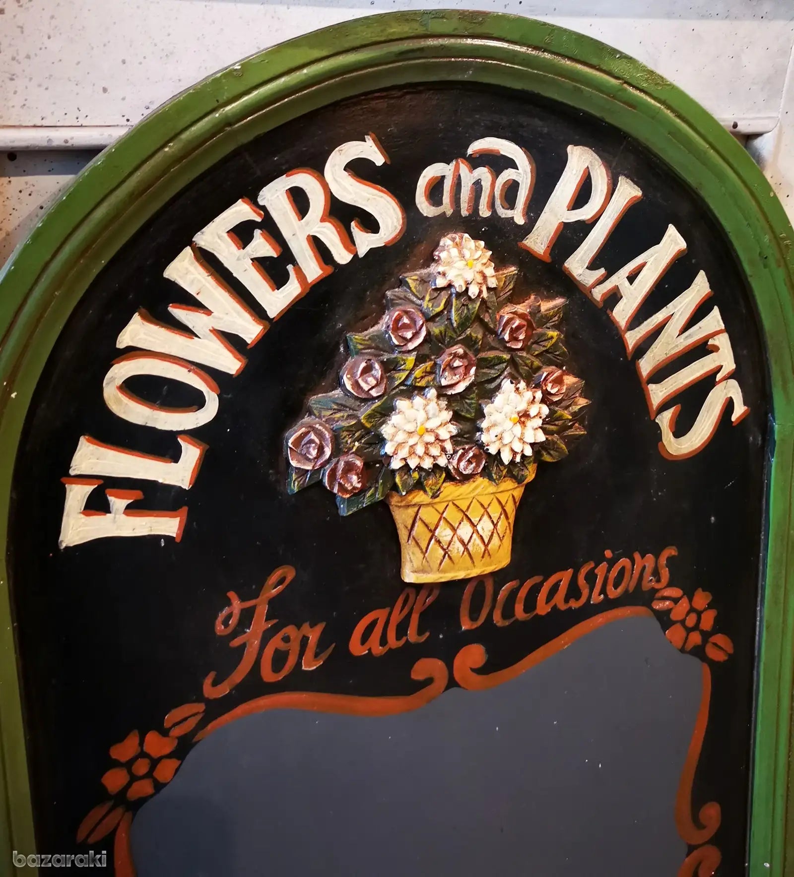 Vintage wooden chalk board sign