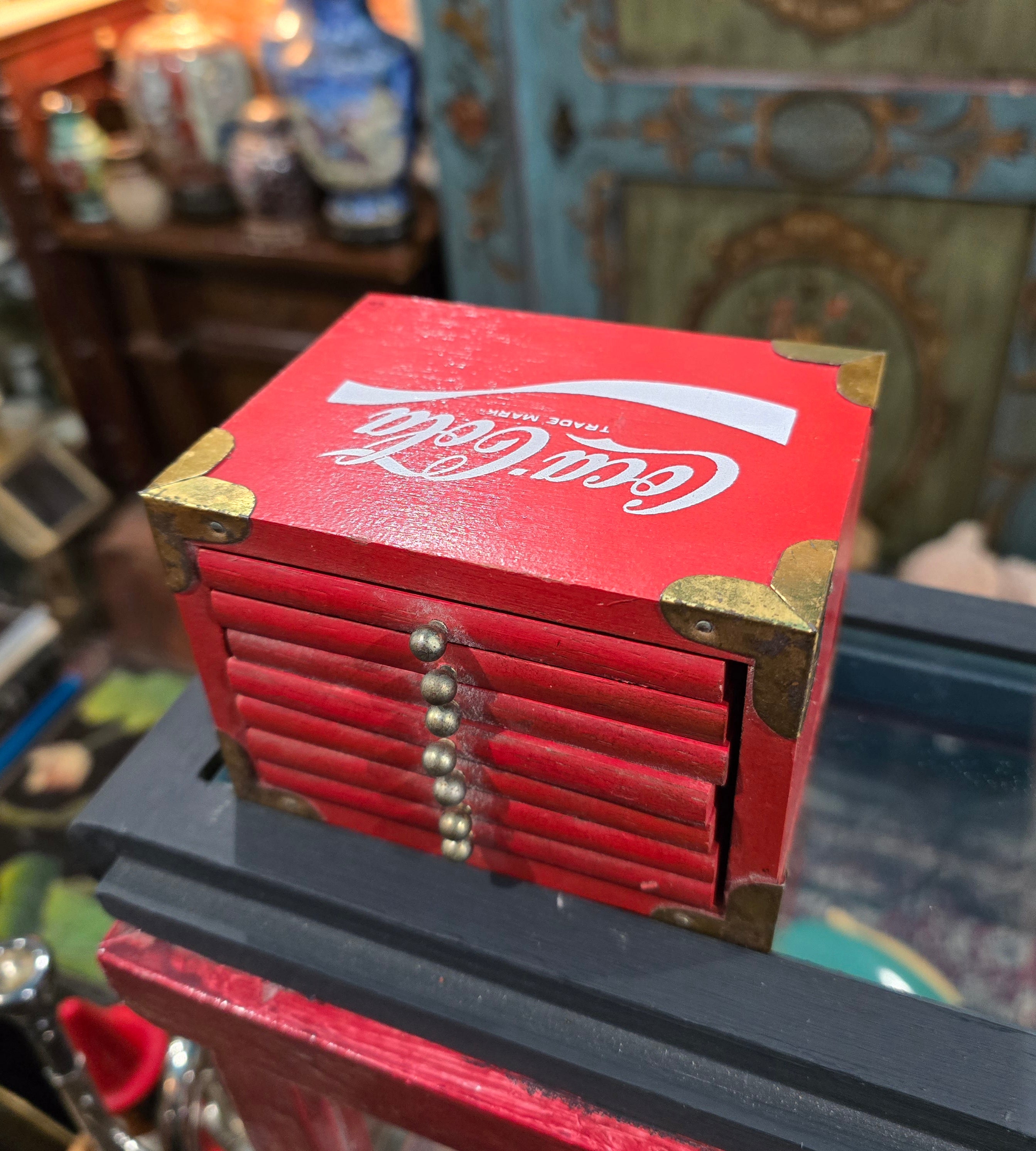 Vintage Coca-Cola coaster dispenser