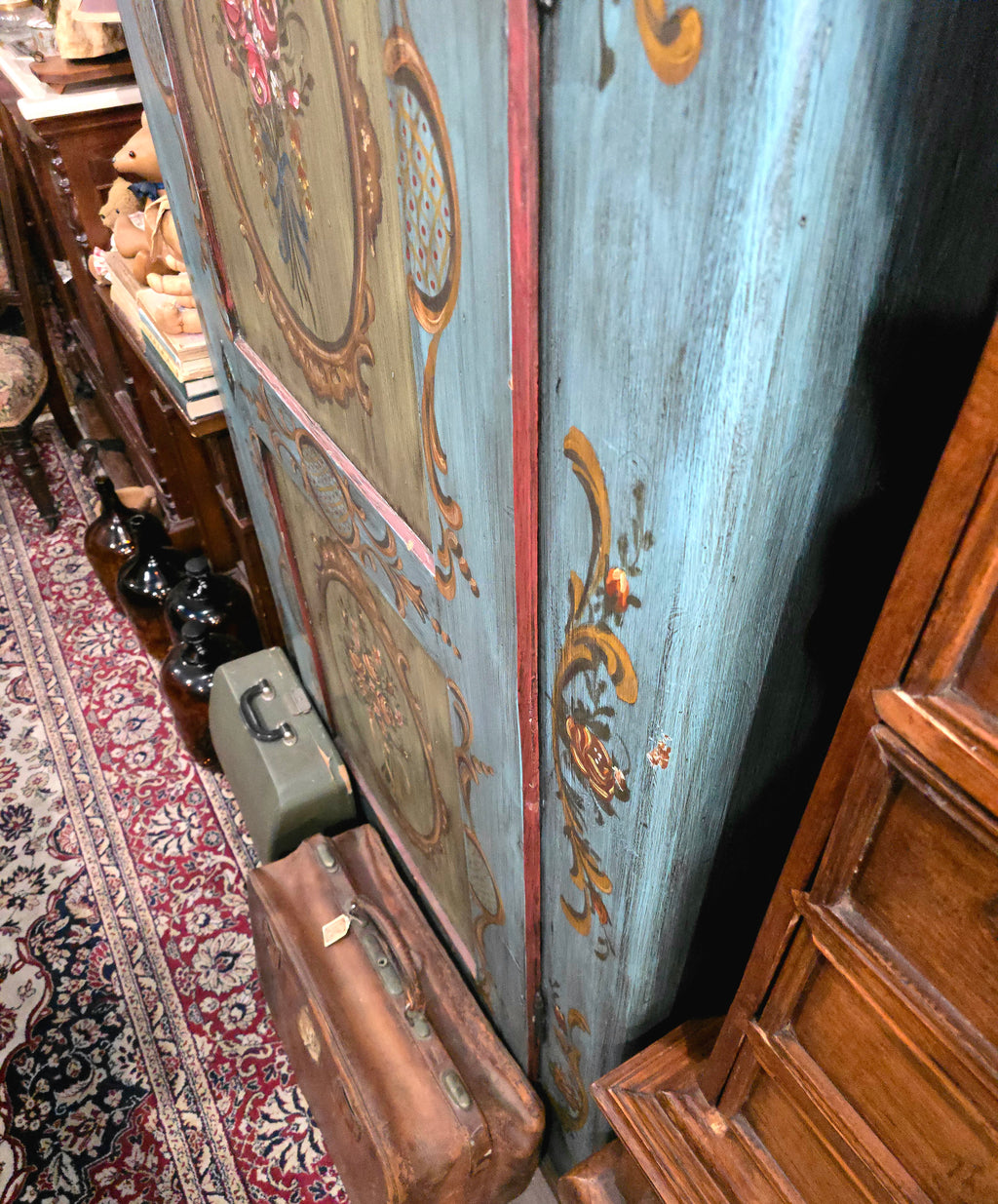 Antique beautiful Italian handpainted wardrobe