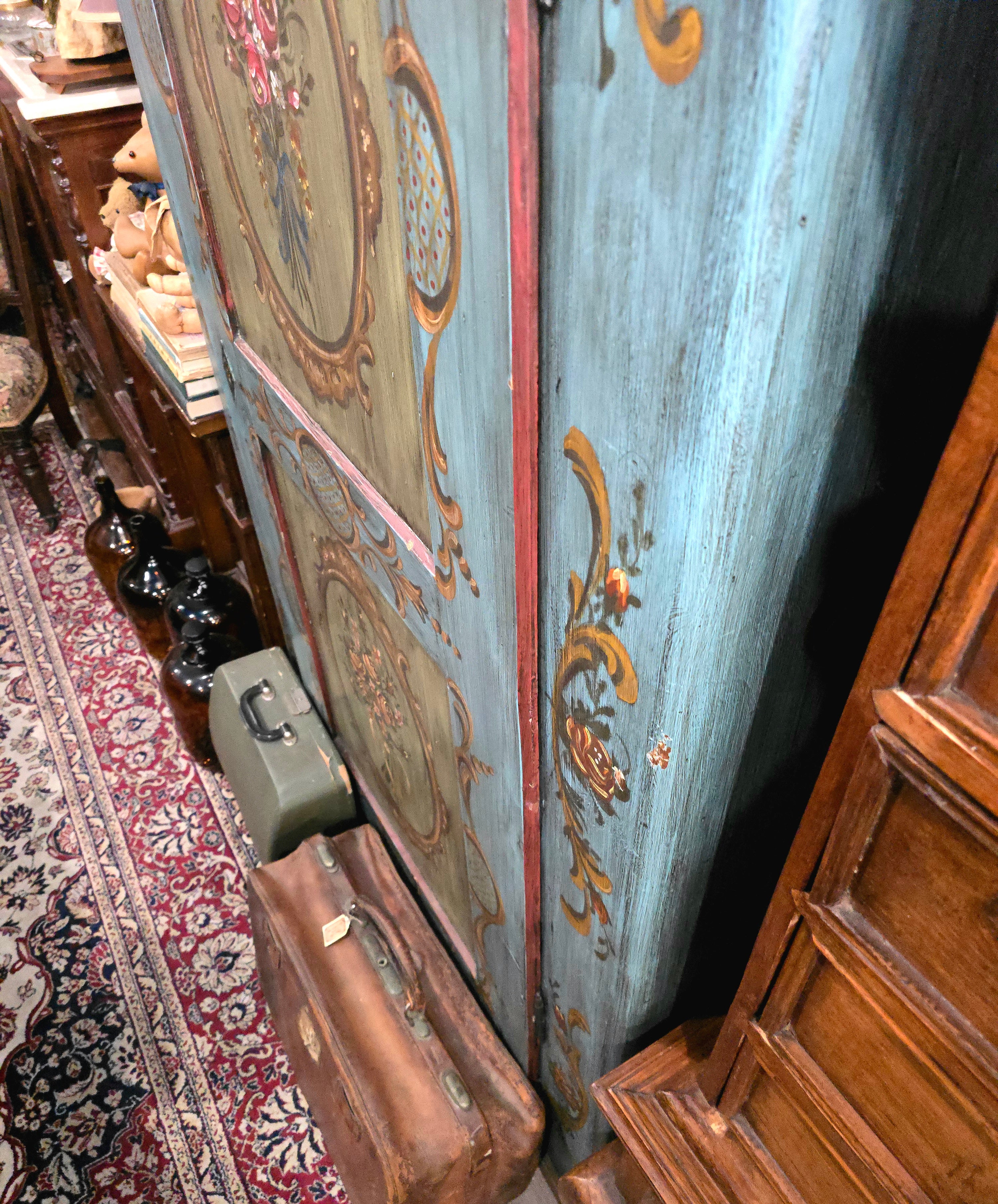 Antique beautiful Italian handpainted wardrobe