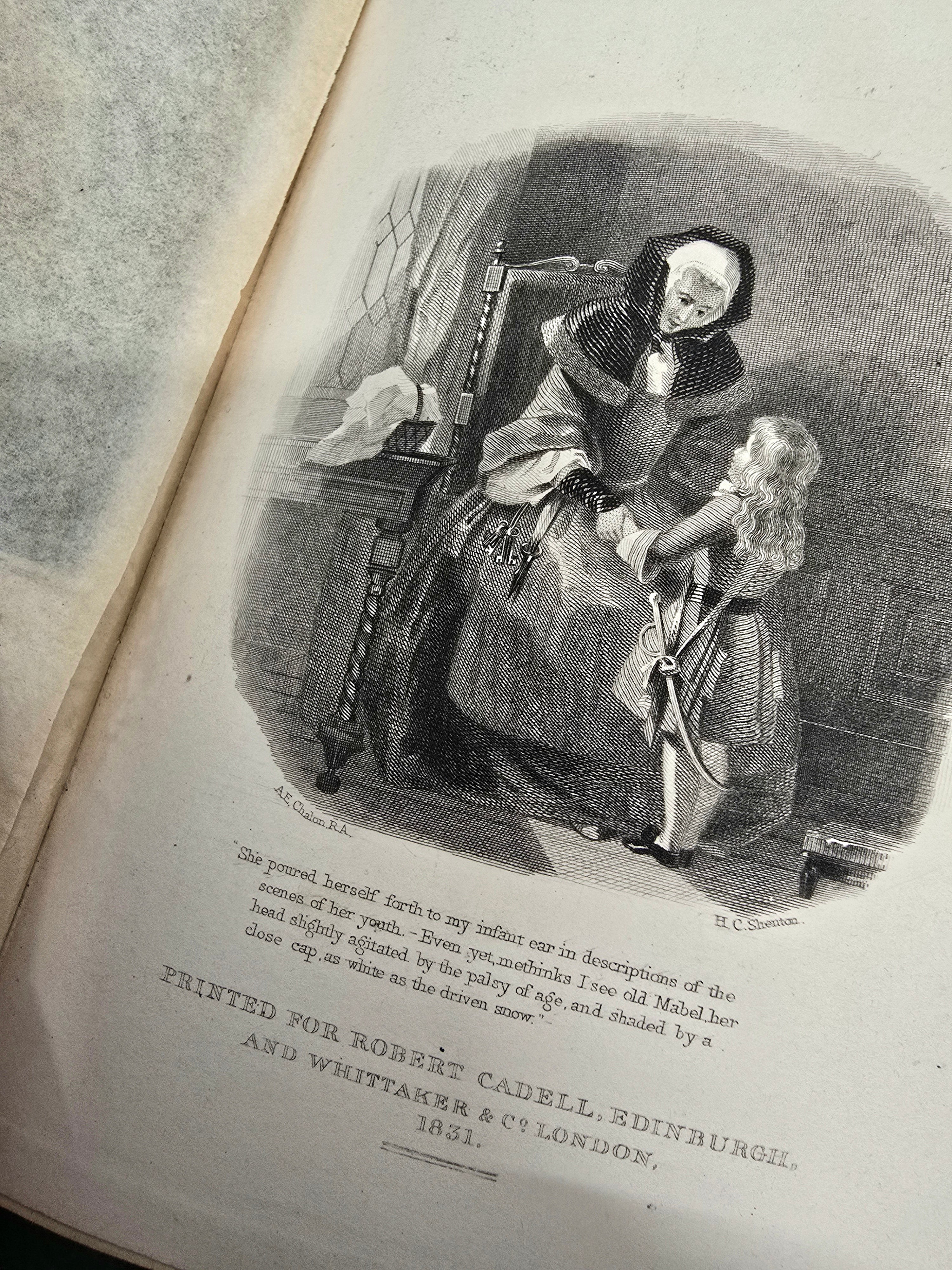 Antique Rare 1829-1833 Waverley Novels Published: Edinburgh Robert Cadell Books