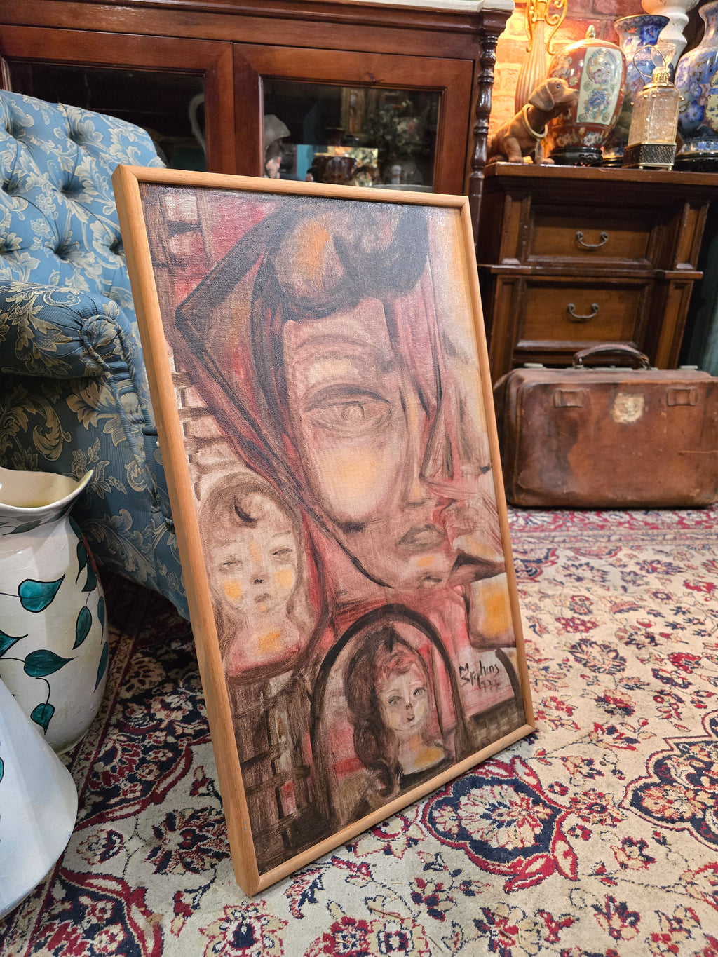 Expressionist painting signed "Stephens" 1977