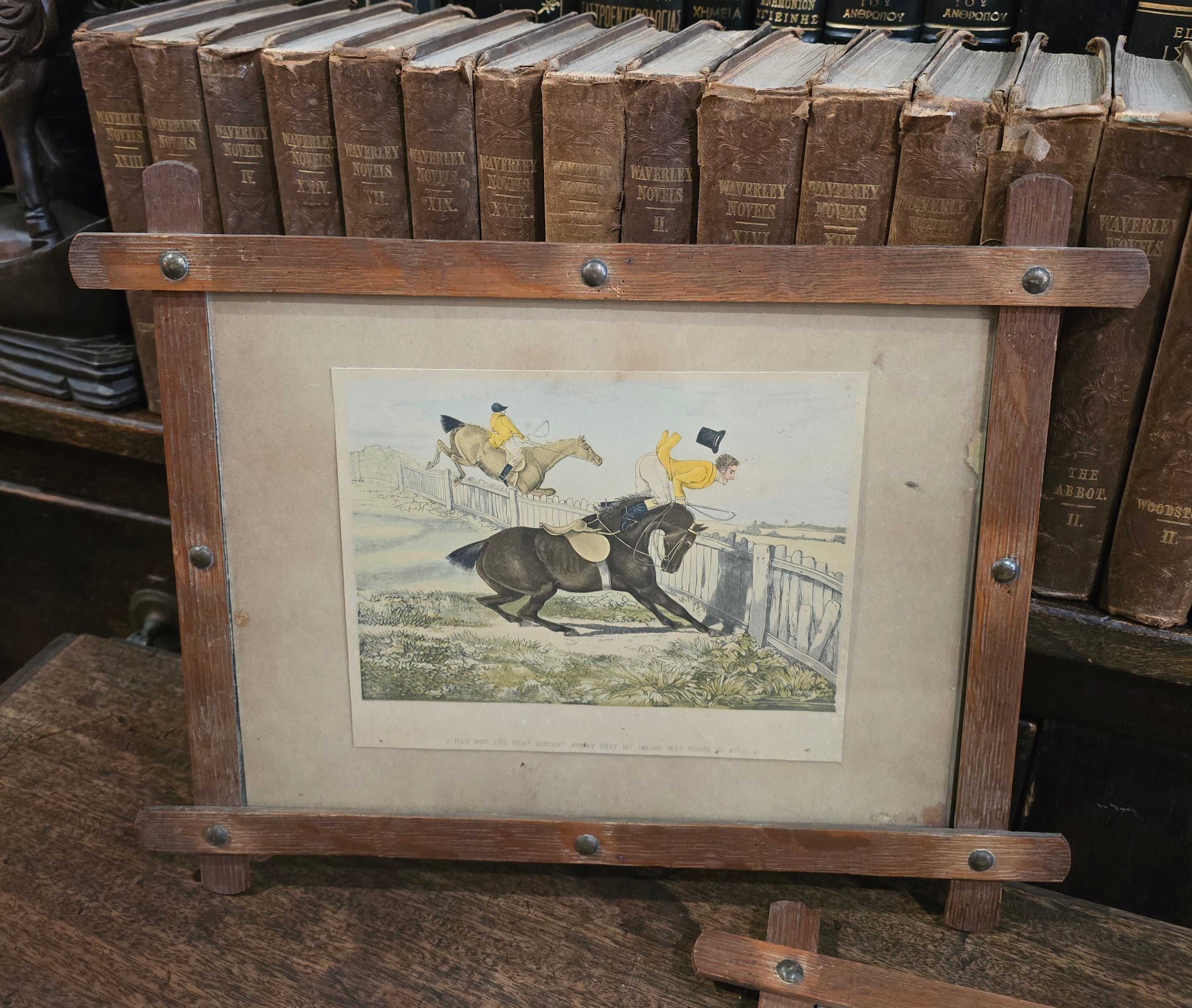Antique framed fox hunting prints after the British artist Henry Thomas Alken (1785–1851)