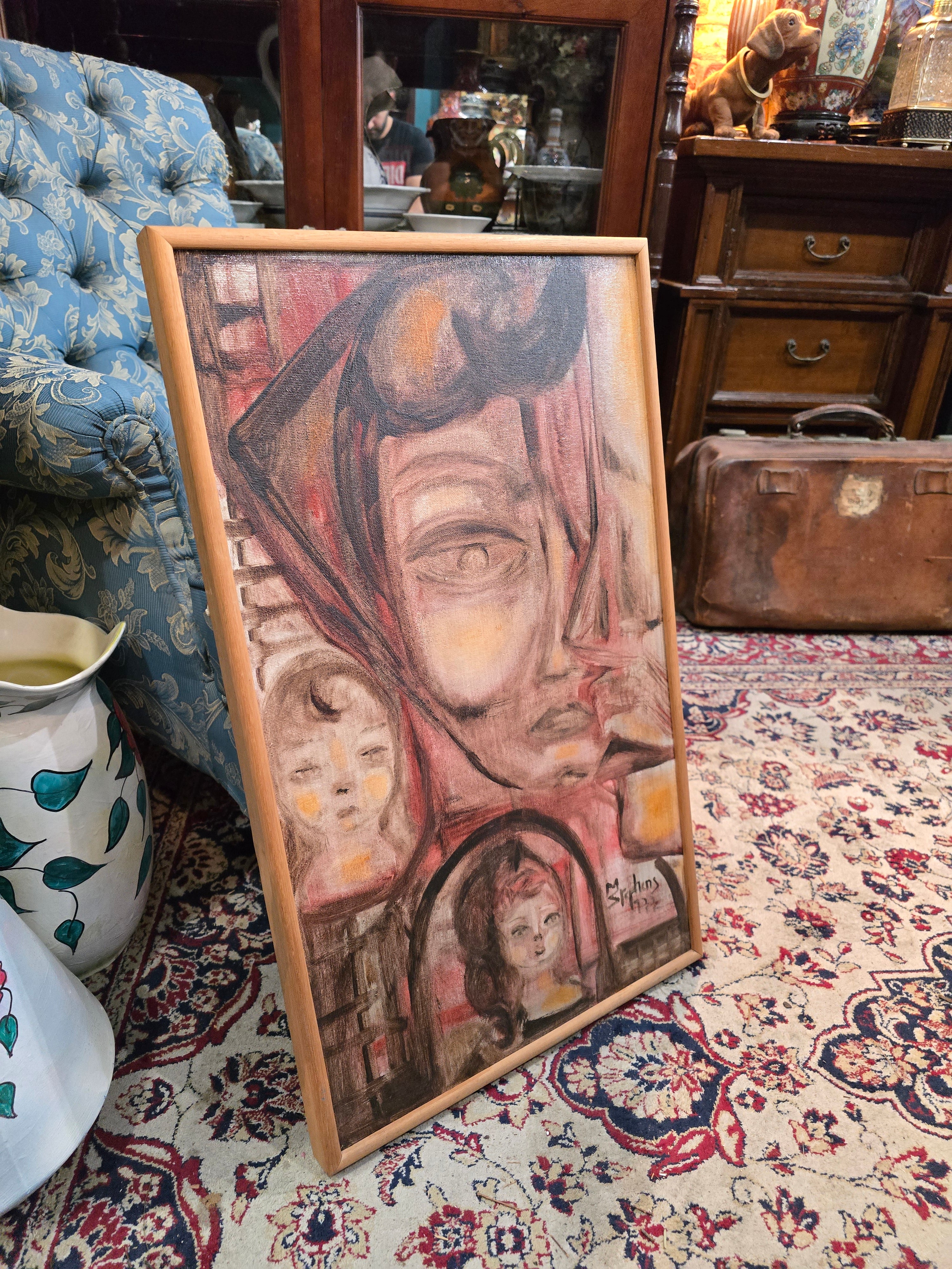 Expressionist painting signed "Stephens" 1977