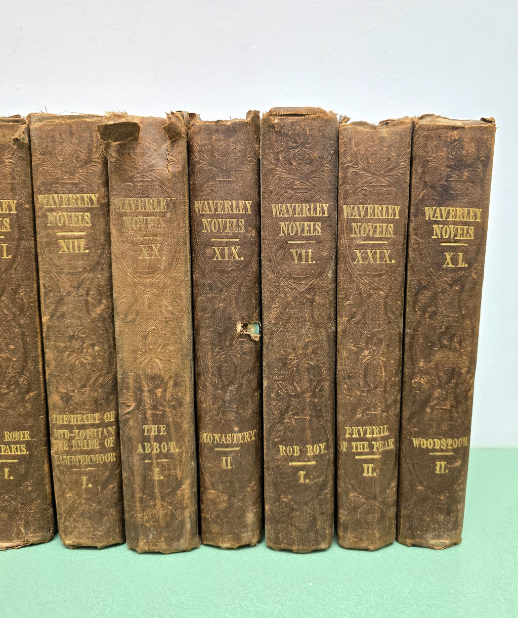 Antique Rare 1829-1833 Waverley Novels Published: Edinburgh Robert Cadell Books