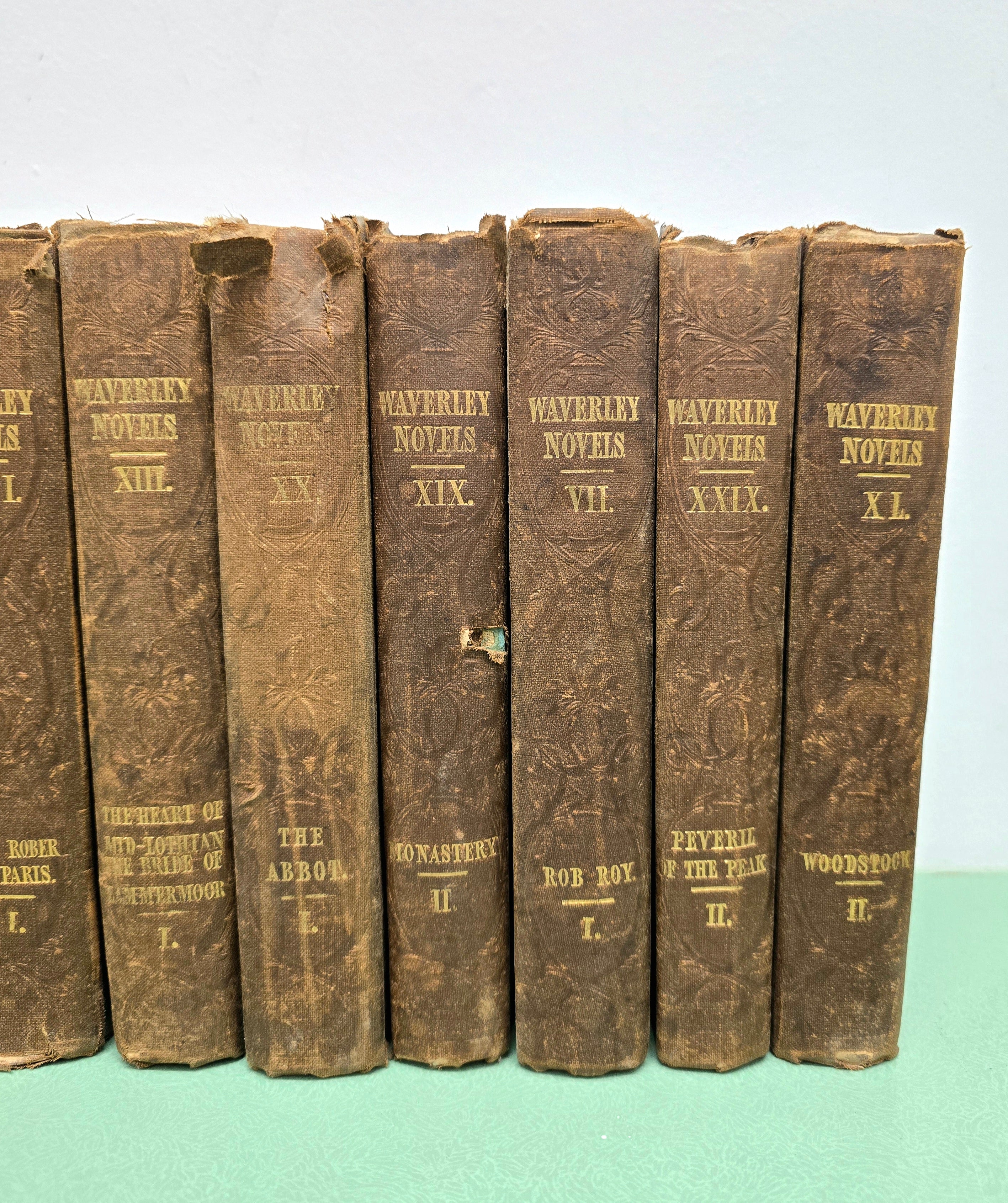 Antique Rare 1829-1833 Waverley Novels Published: Edinburgh Robert Cadell Books