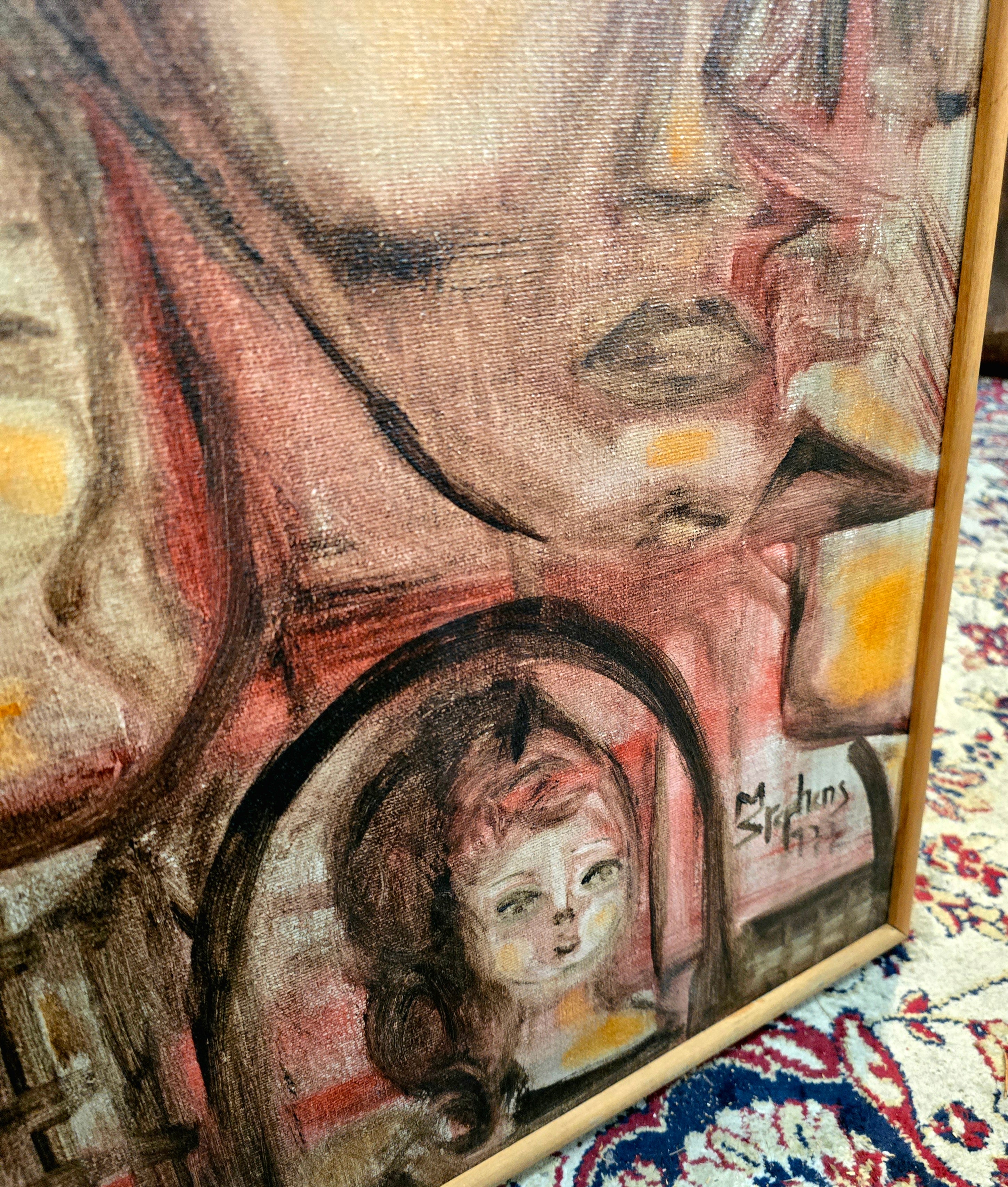 Expressionist painting signed "Stephens" 1977