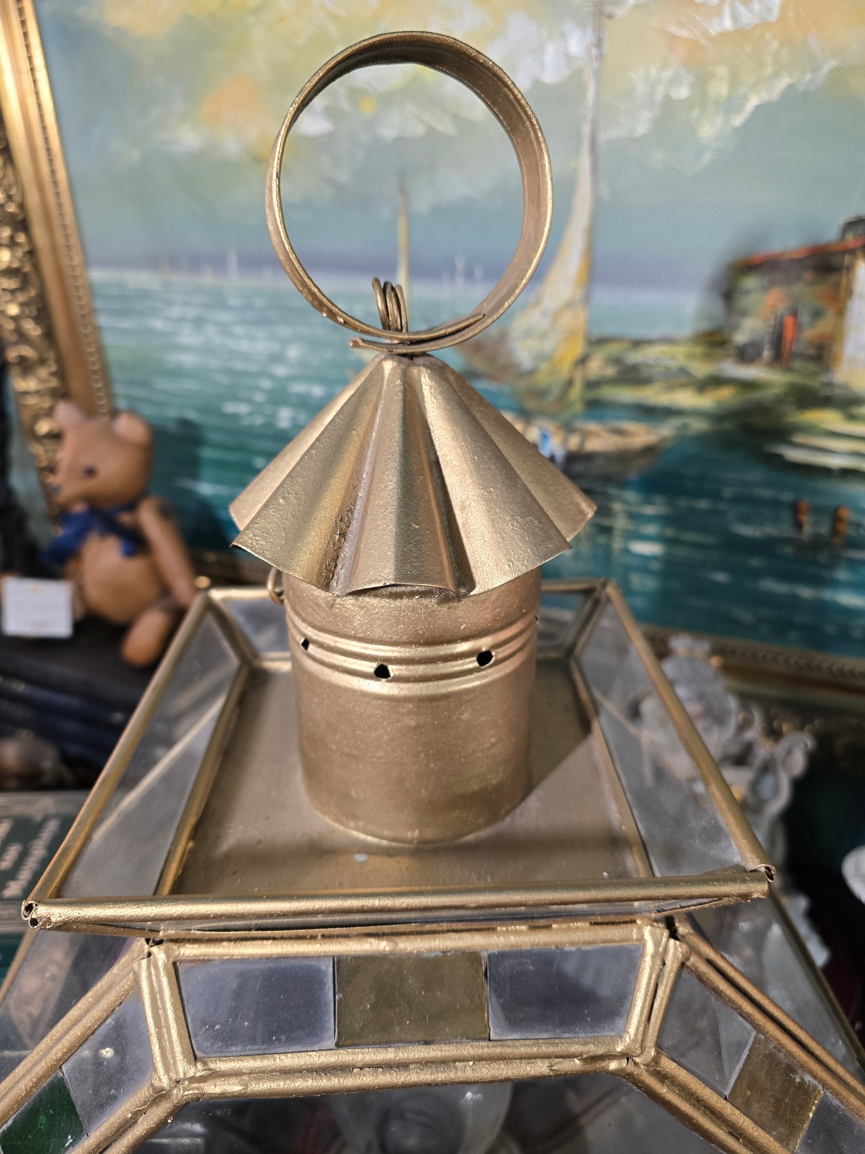 Vintage Art Nouveau Octagon Ceiling floor Light
