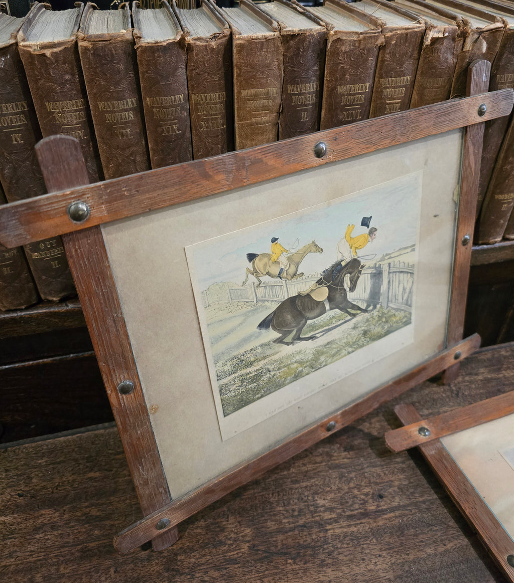 Antique framed fox hunting prints after the British artist Henry Thomas Alken (1785–1851)