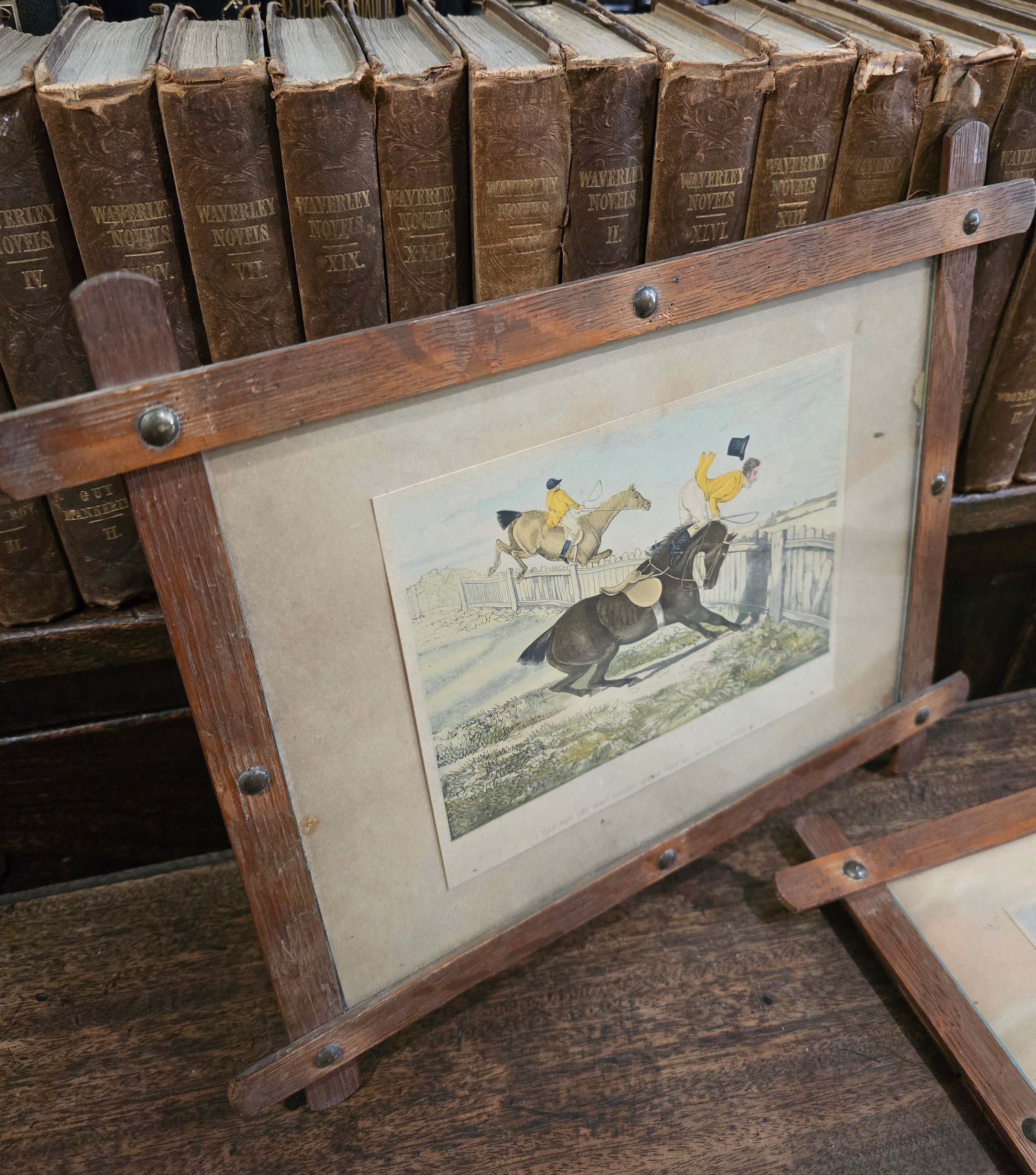 Antique framed fox hunting prints after the British artist Henry Thomas Alken (1785–1851)