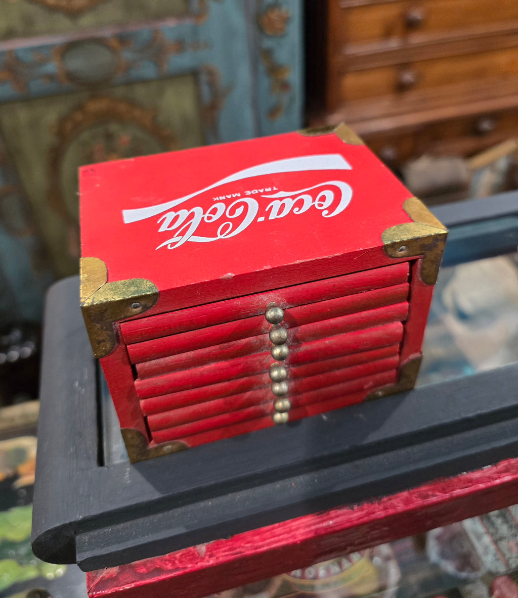 Vintage Coca-Cola coaster dispenser
