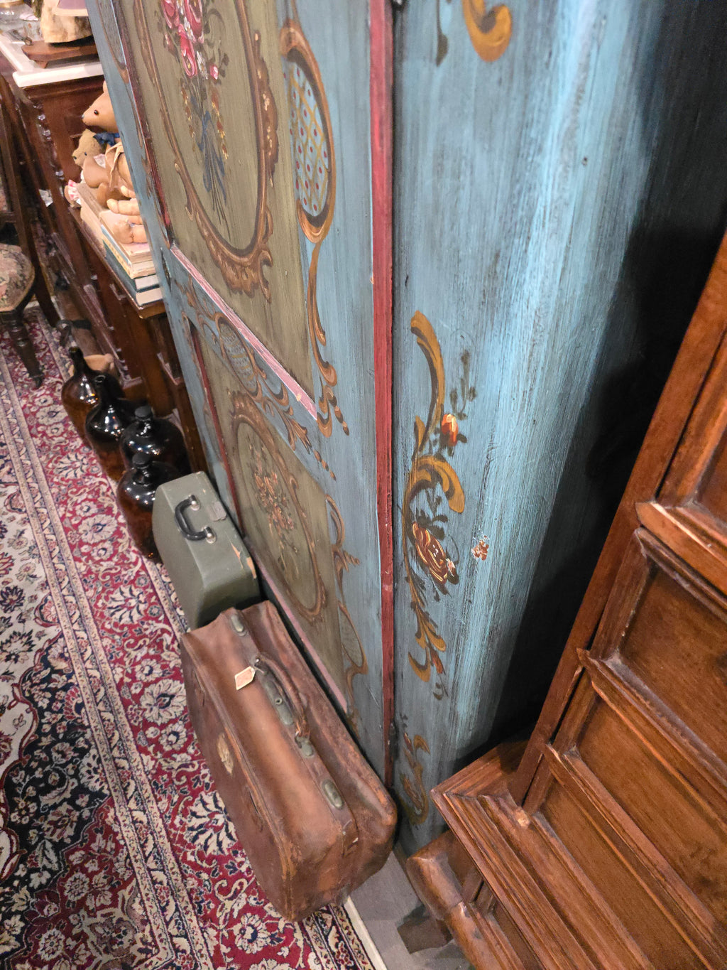 Antique beautiful Italian handpainted wardrobe