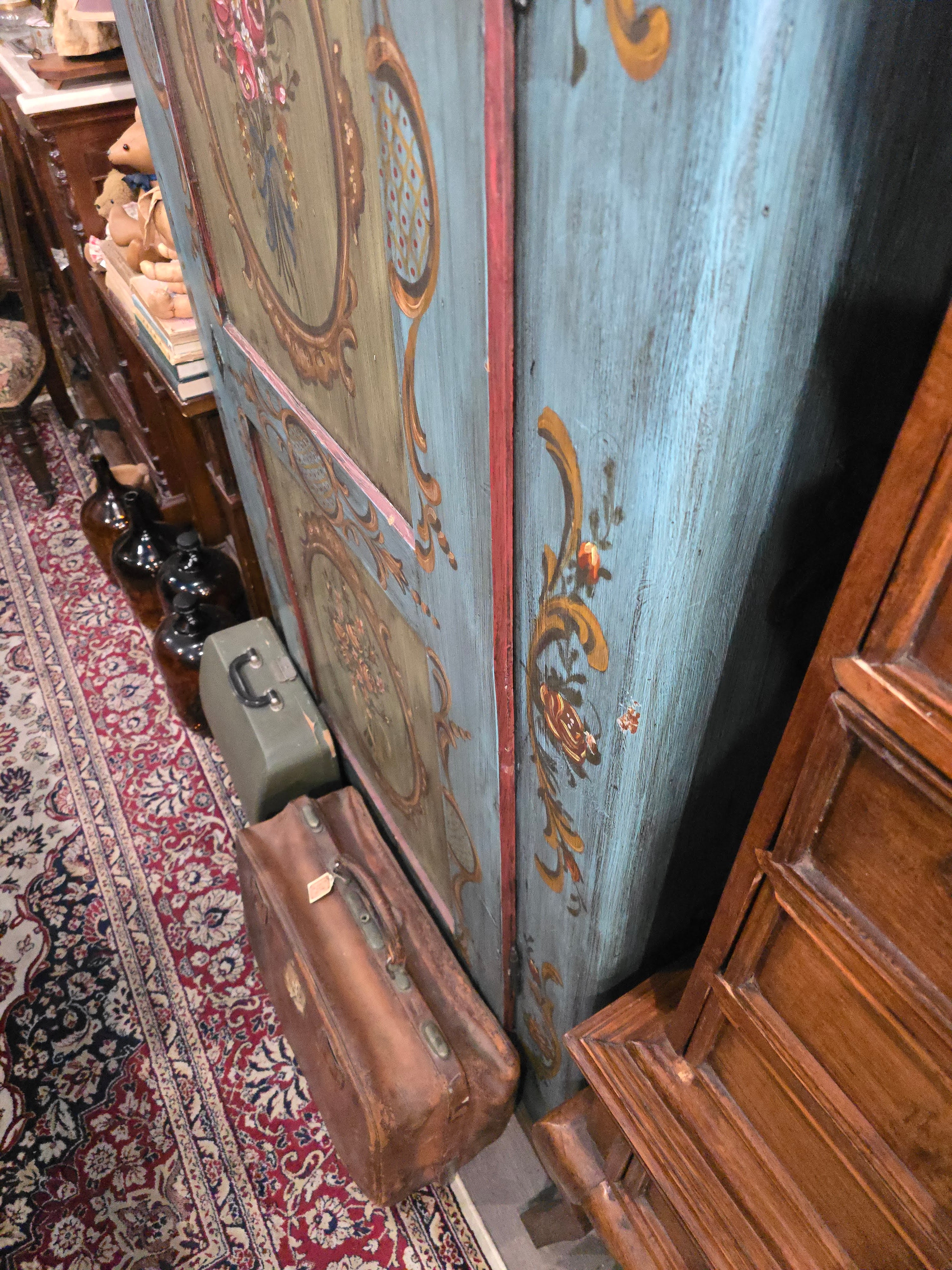 Antique beautiful Italian handpainted wardrobe