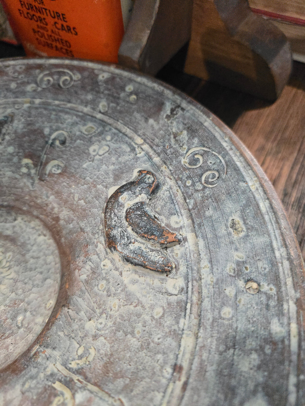 Vintage heavy terracotta plate or bowl