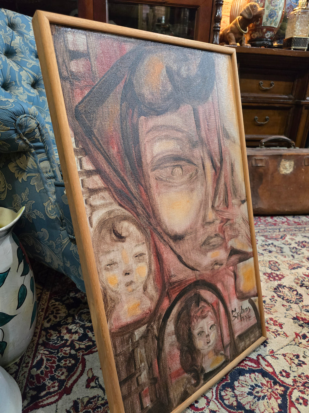 Expressionist painting signed "Stephens" 1977