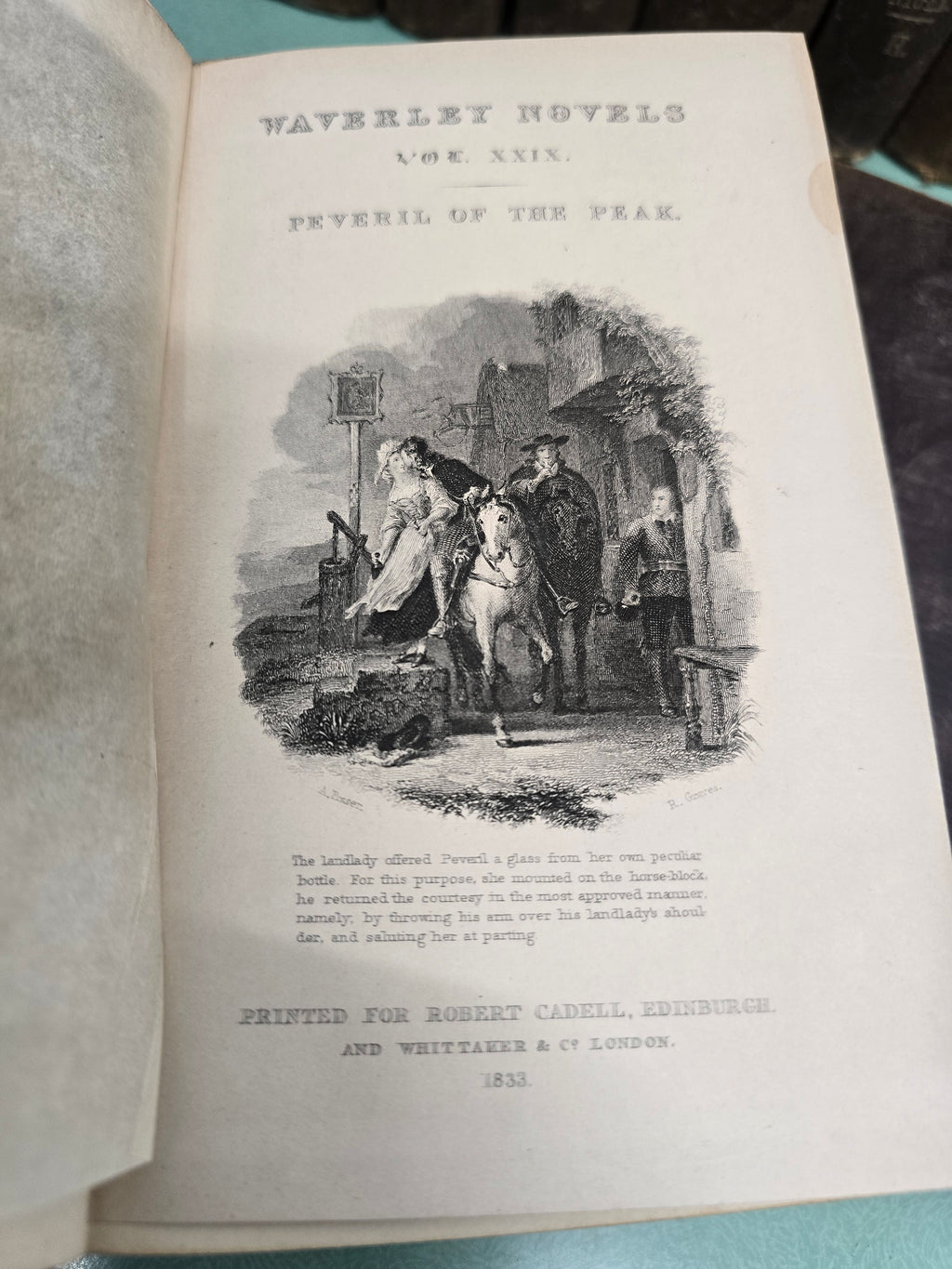 Antique Rare 1829-1833 Waverley Novels Published: Edinburgh Robert Cadell Books