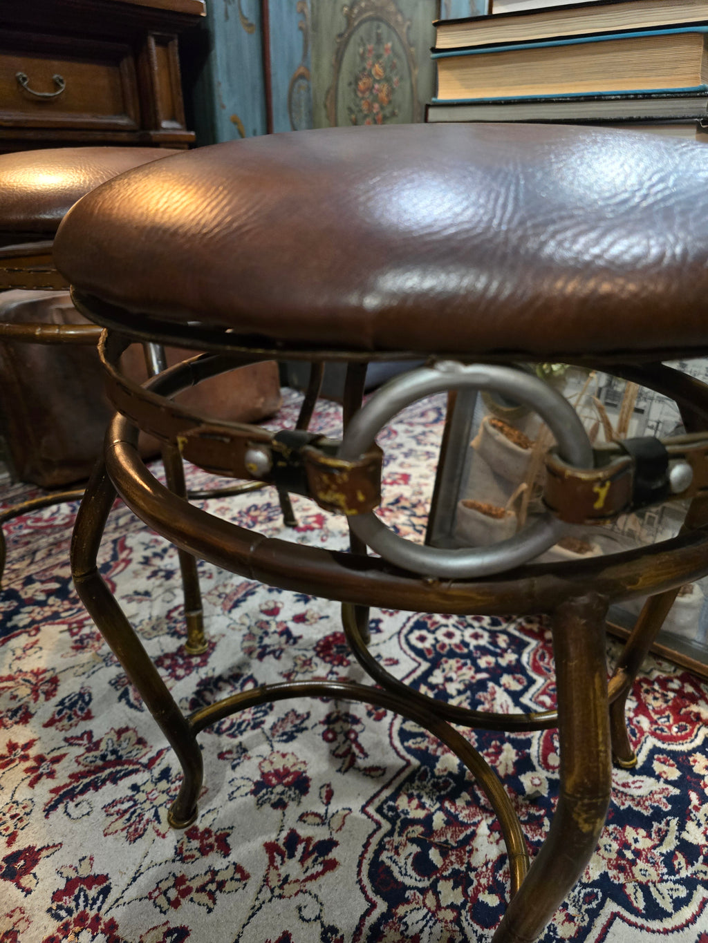 Vintage Hillsdale backless Swivel Stools - Pair