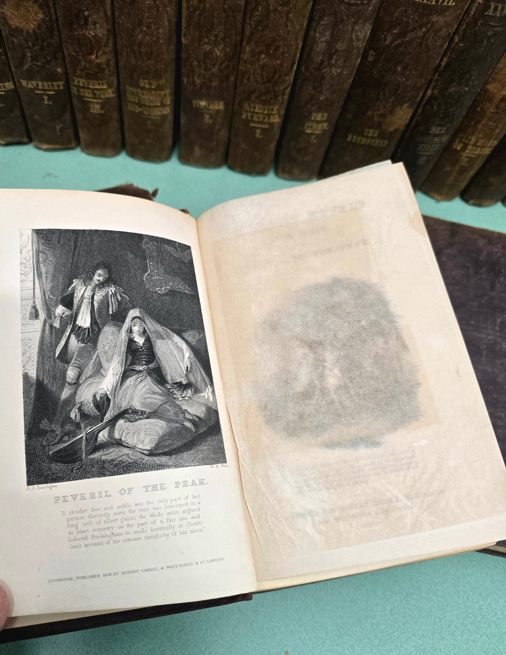 Antique Rare 1829-1833 Waverley Novels Published: Edinburgh Robert Cadell Books