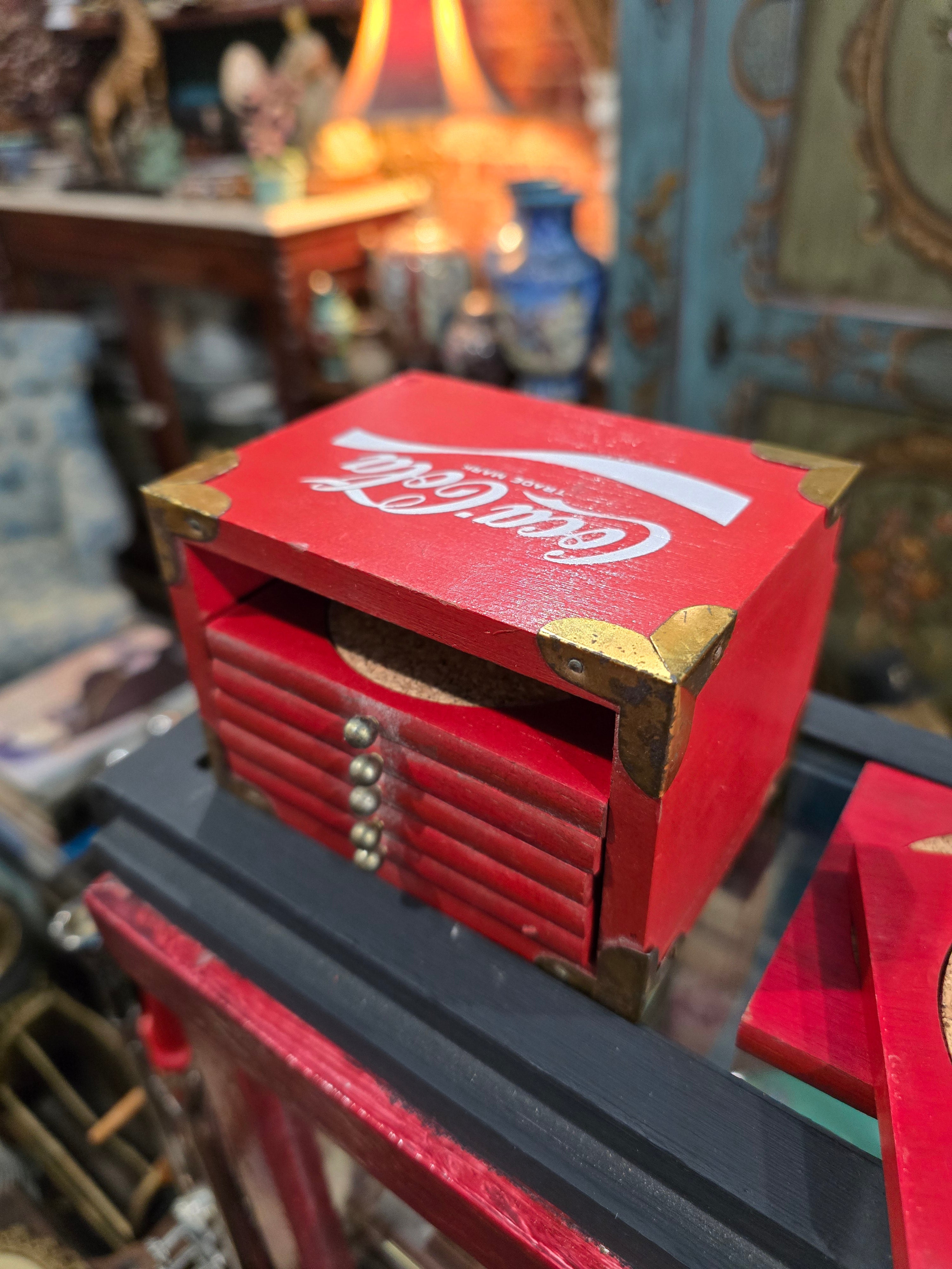 Vintage Coca-Cola coaster dispenser