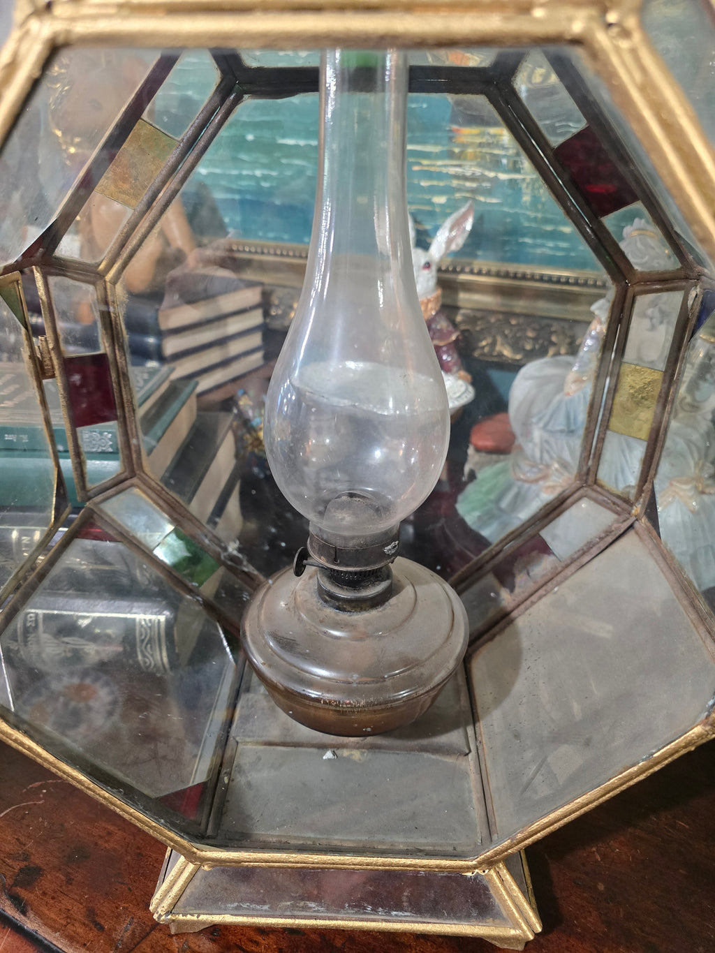 Vintage Art Nouveau Octagon Ceiling floor Light