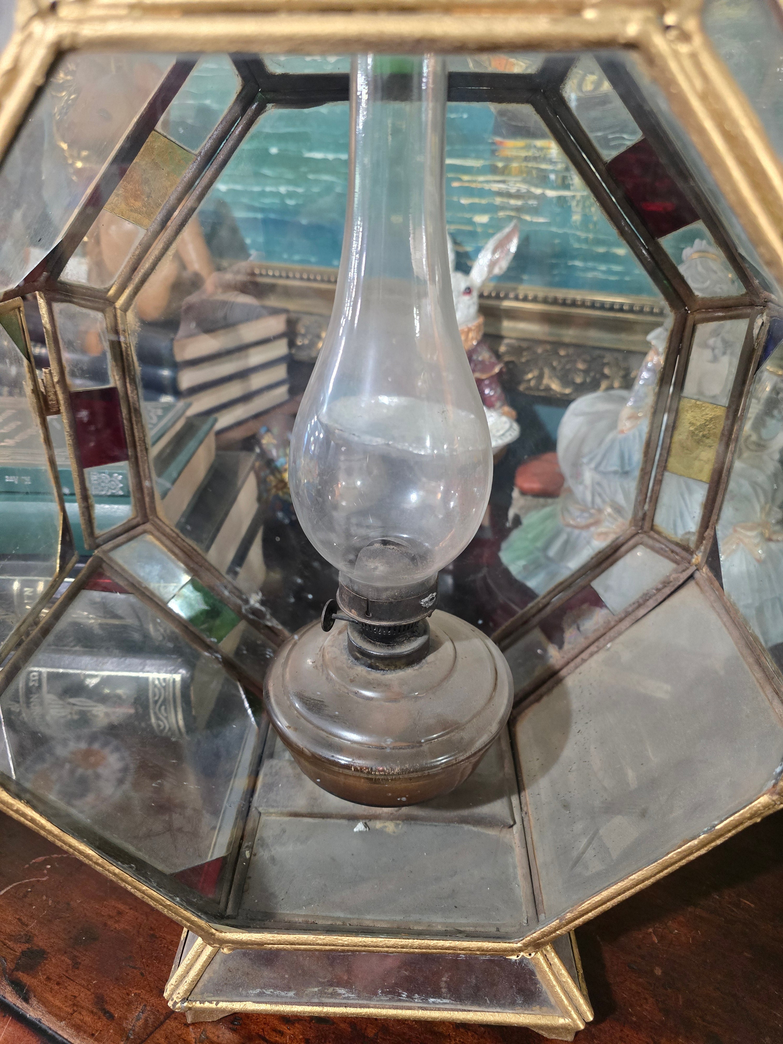 Vintage Art Nouveau Octagon Ceiling floor Light