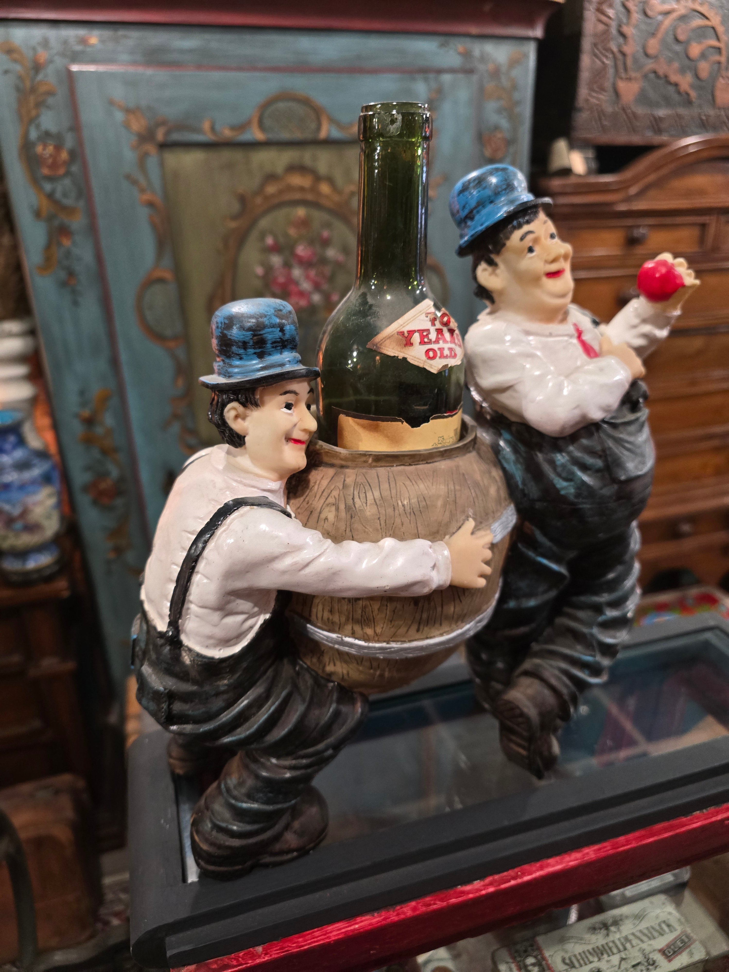 Vintage Laurel and Hardy plastic figural planter