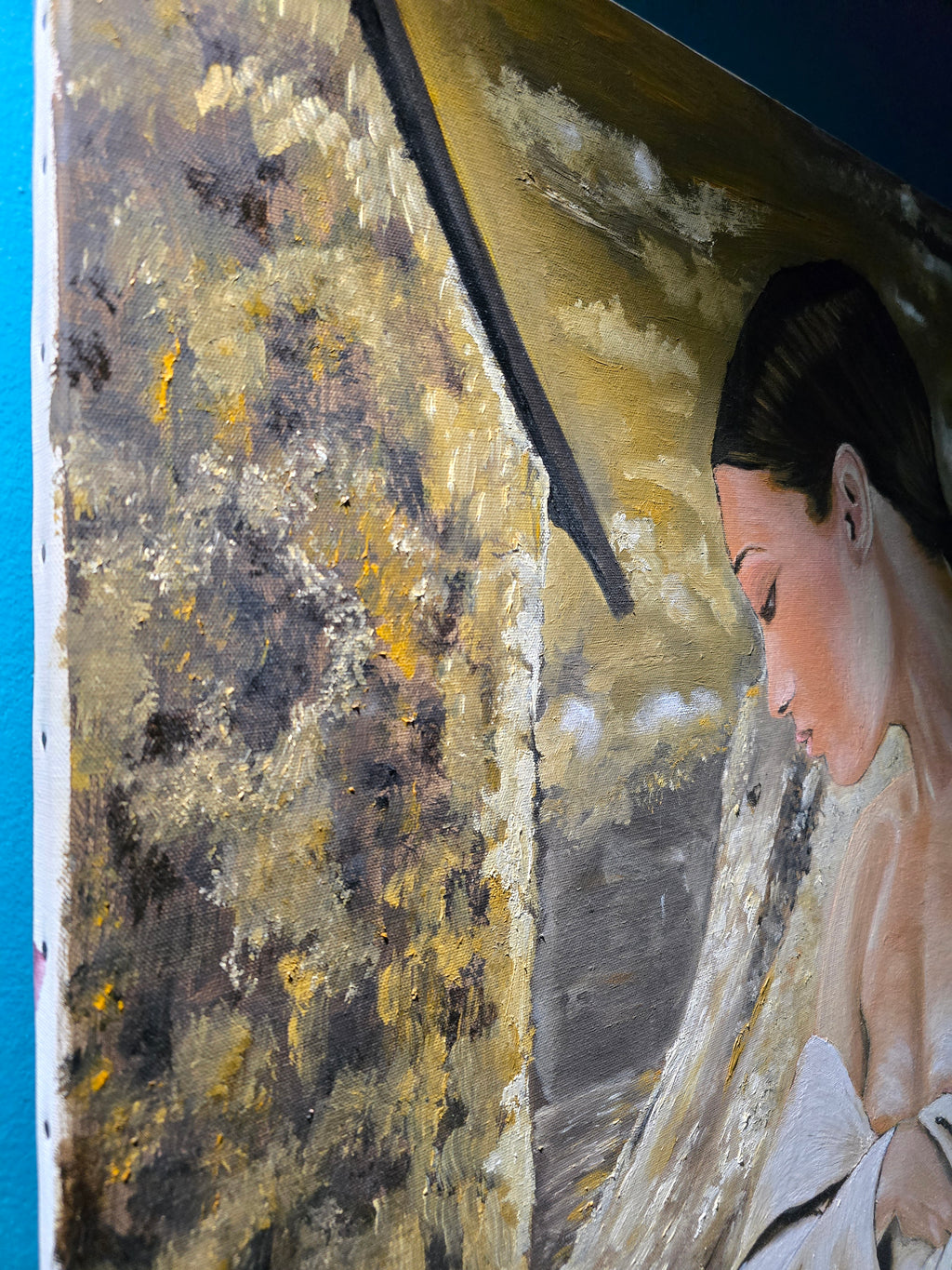 Vintage 2004 beautiful Cypriot painting of a woman