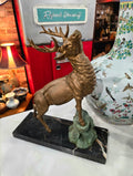 Antique Gilded Bronze Deer Sculpture