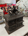 Antique 19th century Swiss Black Forest jewelry box