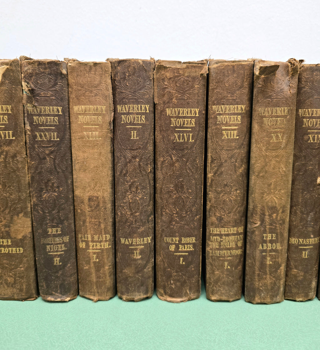 Antique Rare 1829-1833 Waverley Novels Published: Edinburgh Robert Cadell Books