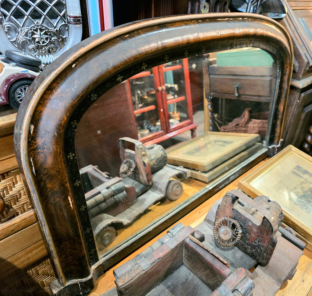 Antique 19th century french original overmantle wall mirror