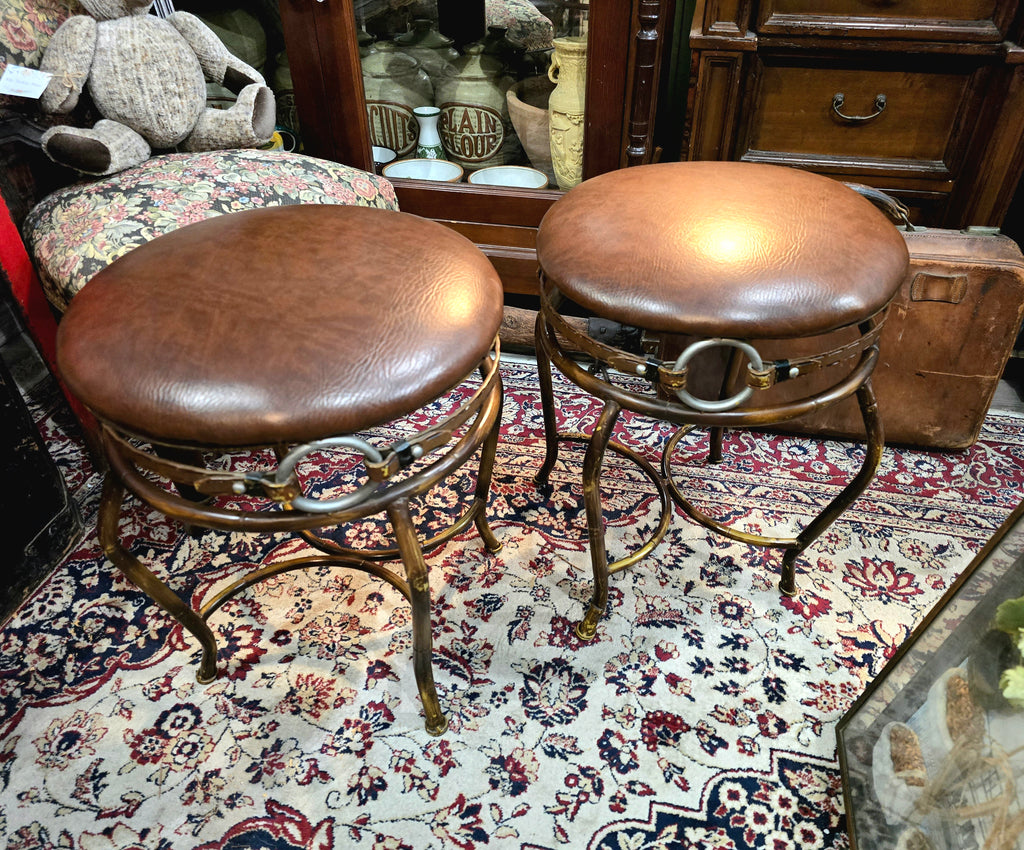 Vintage Hillsdale backless Swivel Stools - Pair