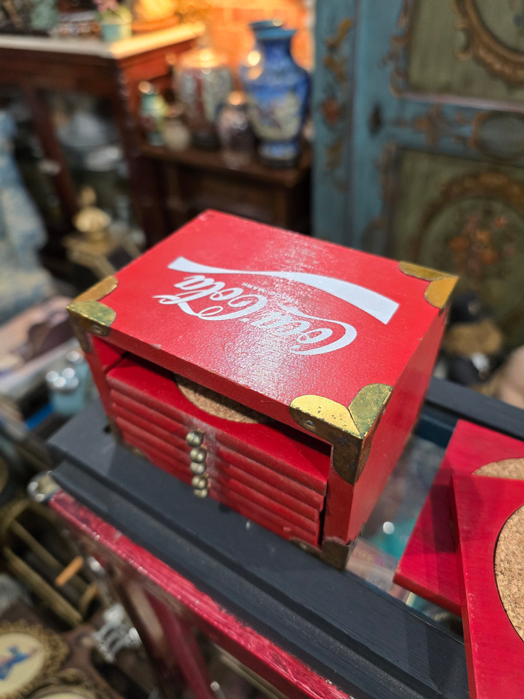 Vintage Coca-Cola coaster dispenser