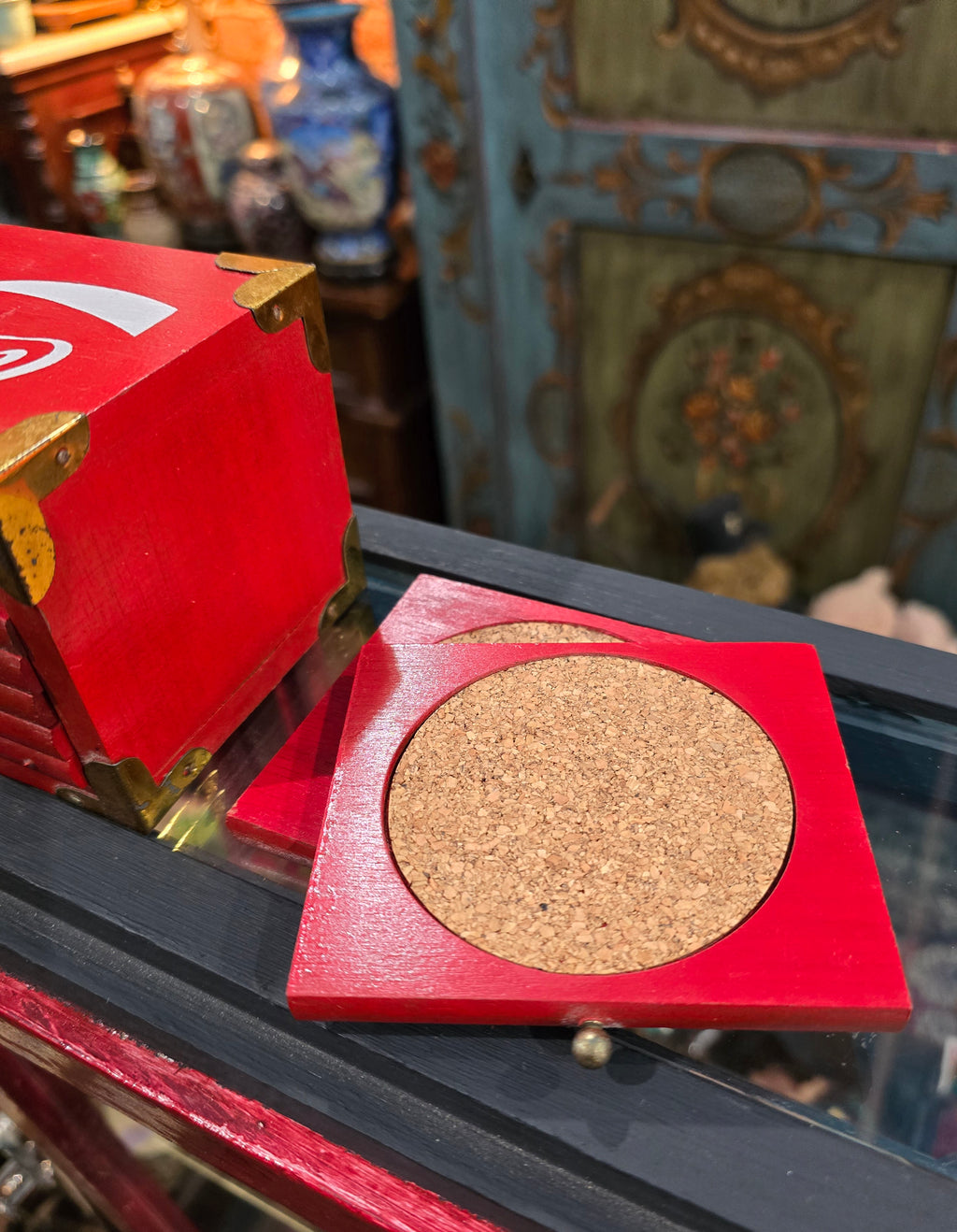 Vintage Coca-Cola coaster dispenser