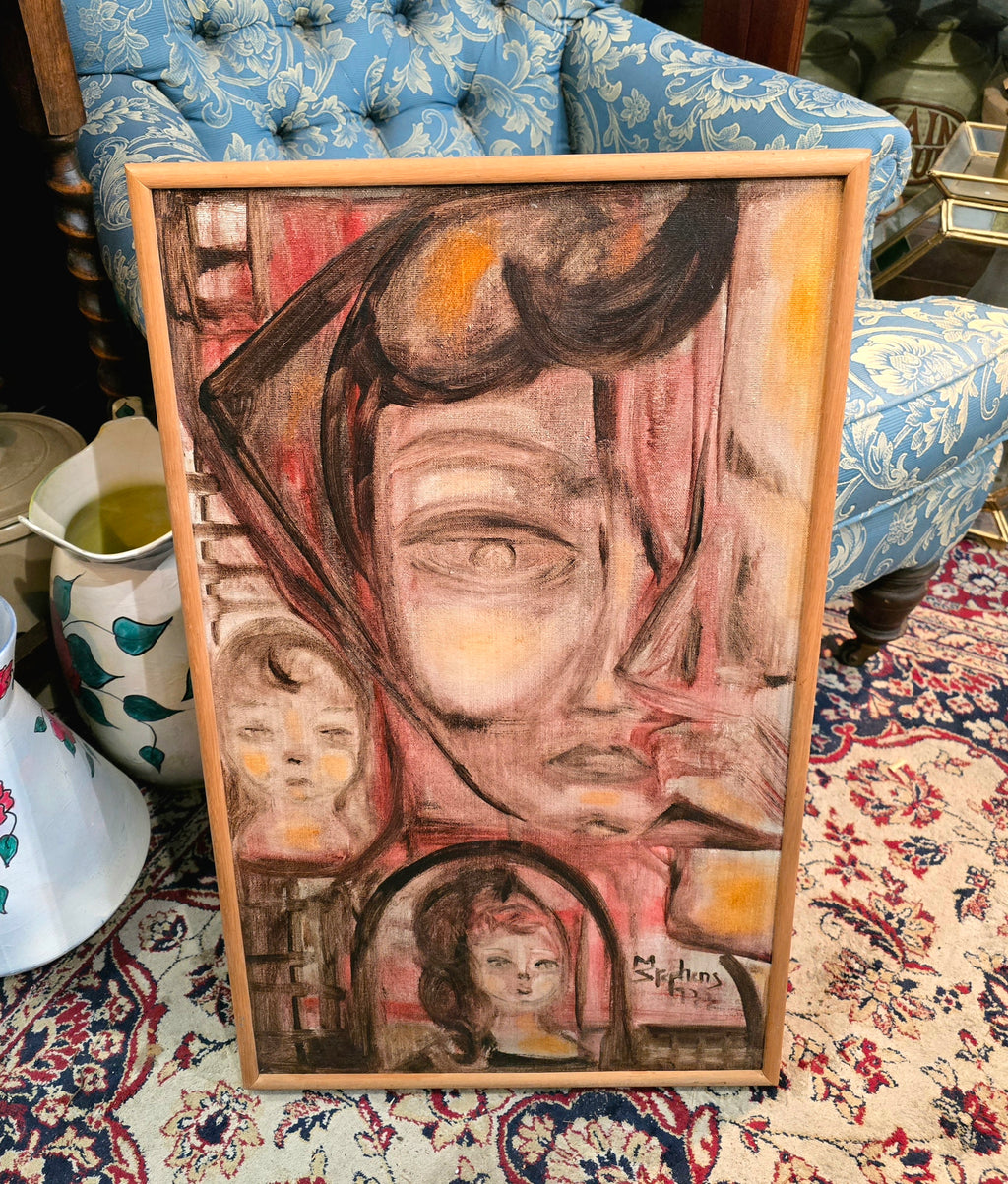 Expressionist painting signed "Stephens" 1977