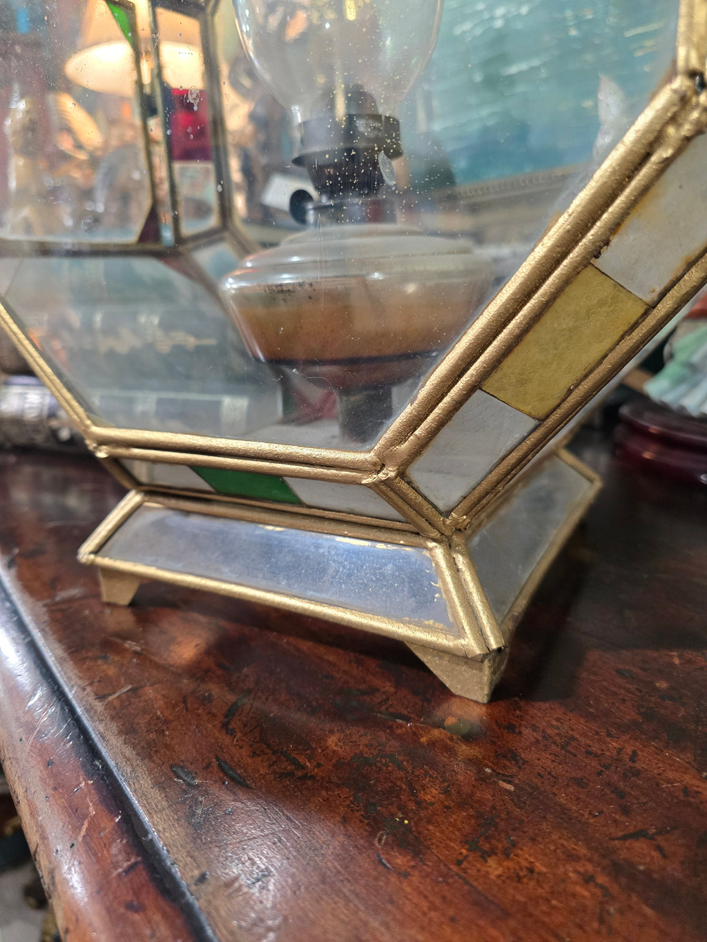 Vintage Art Nouveau Octagon Ceiling floor Light