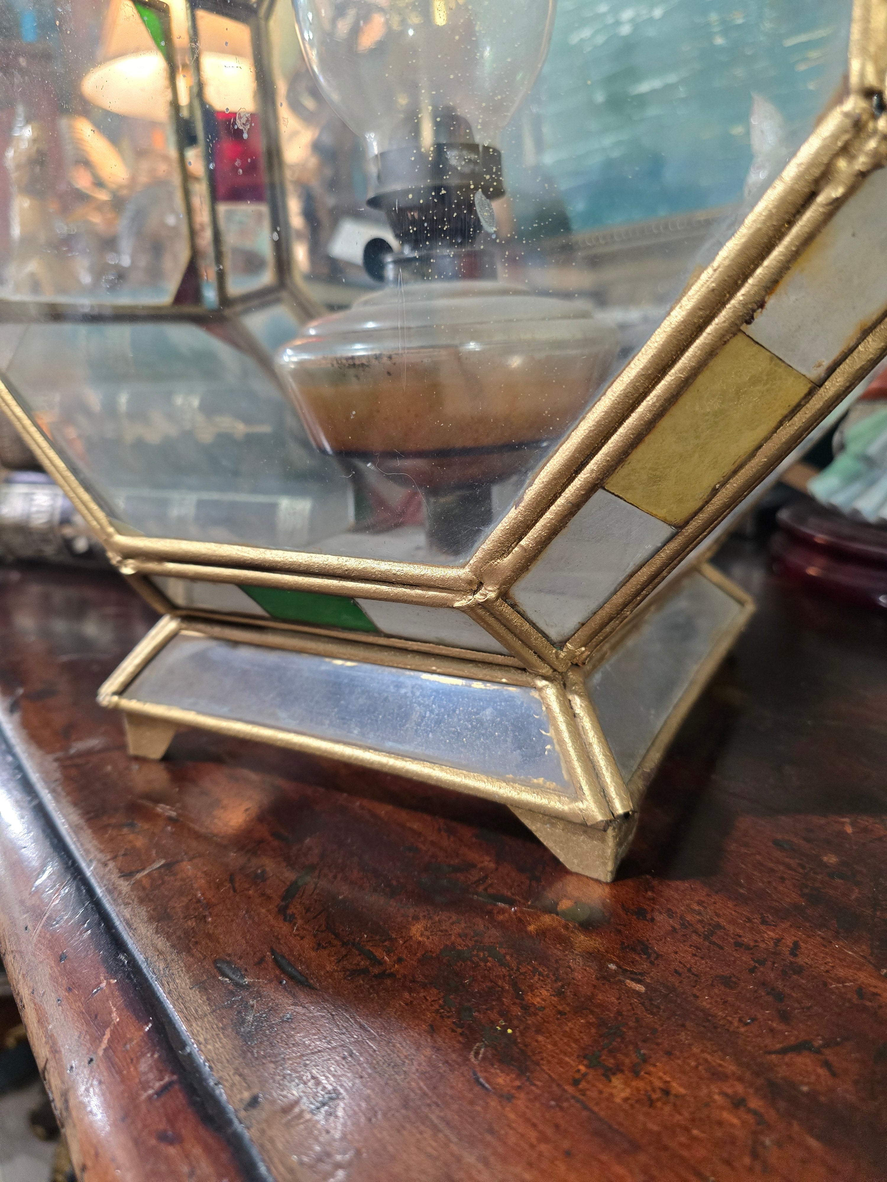 Vintage Art Nouveau Octagon Ceiling floor Light