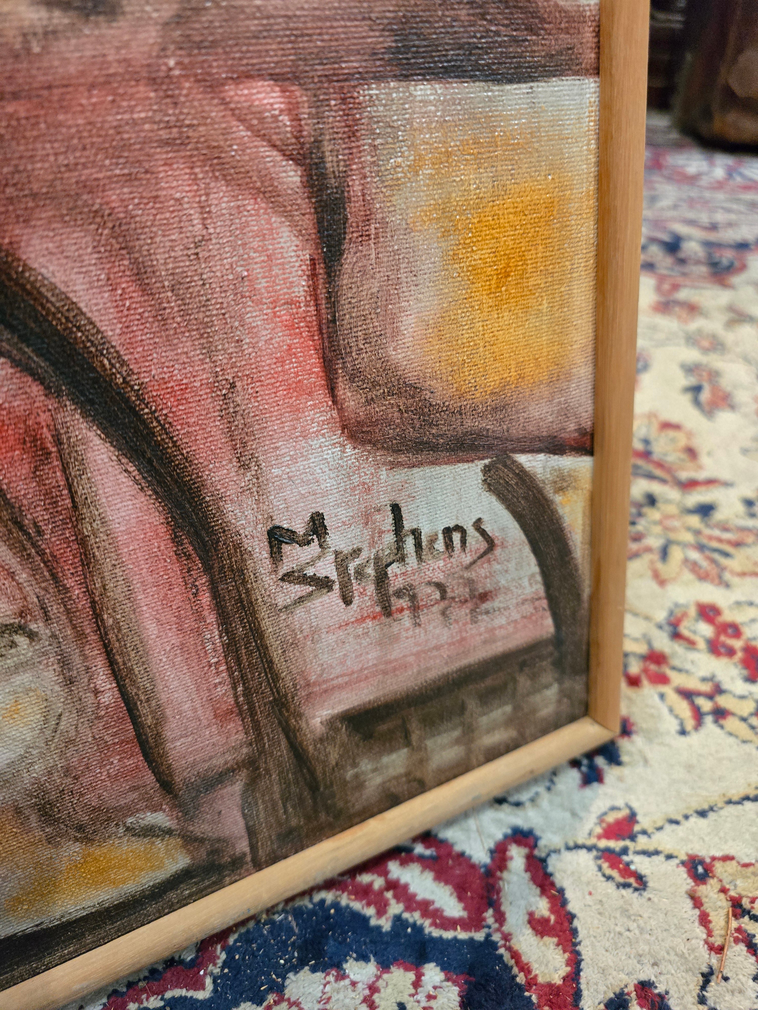 Expressionist painting signed "Stephens" 1977