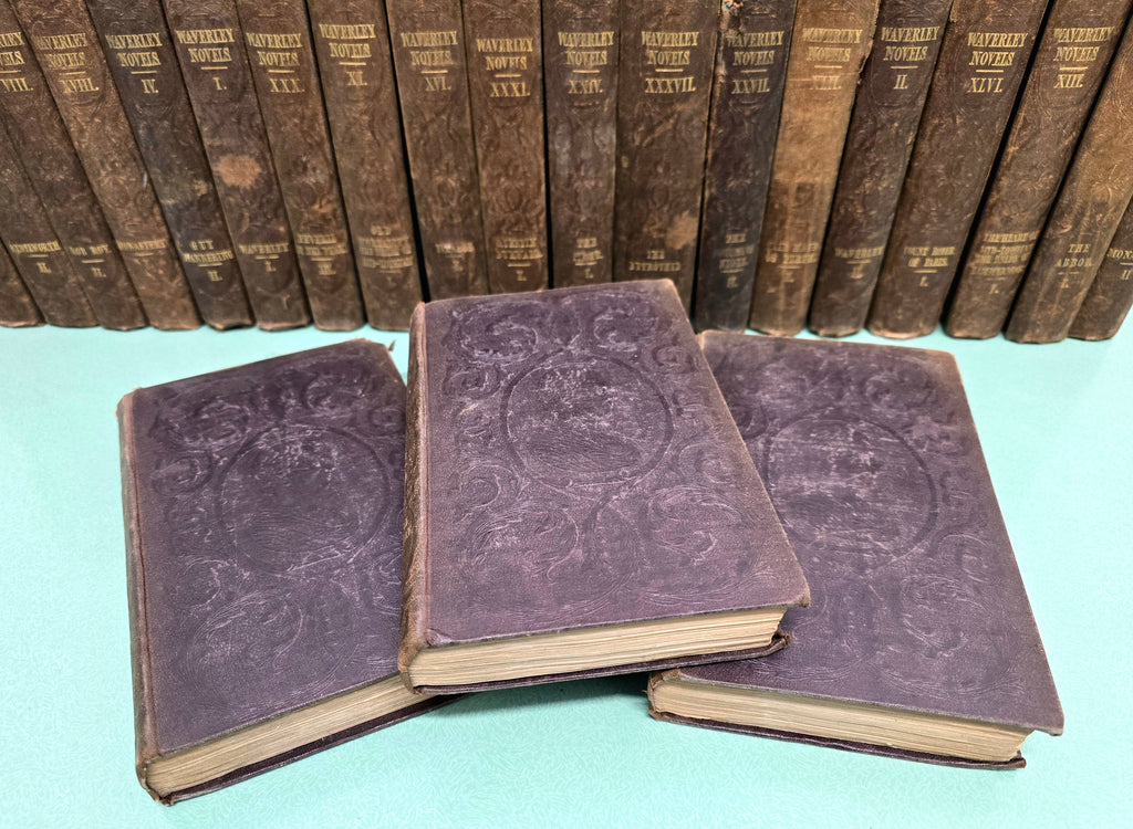 Antique Rare 1829-1833 Waverley Novels Published: Edinburgh Robert Cadell Books