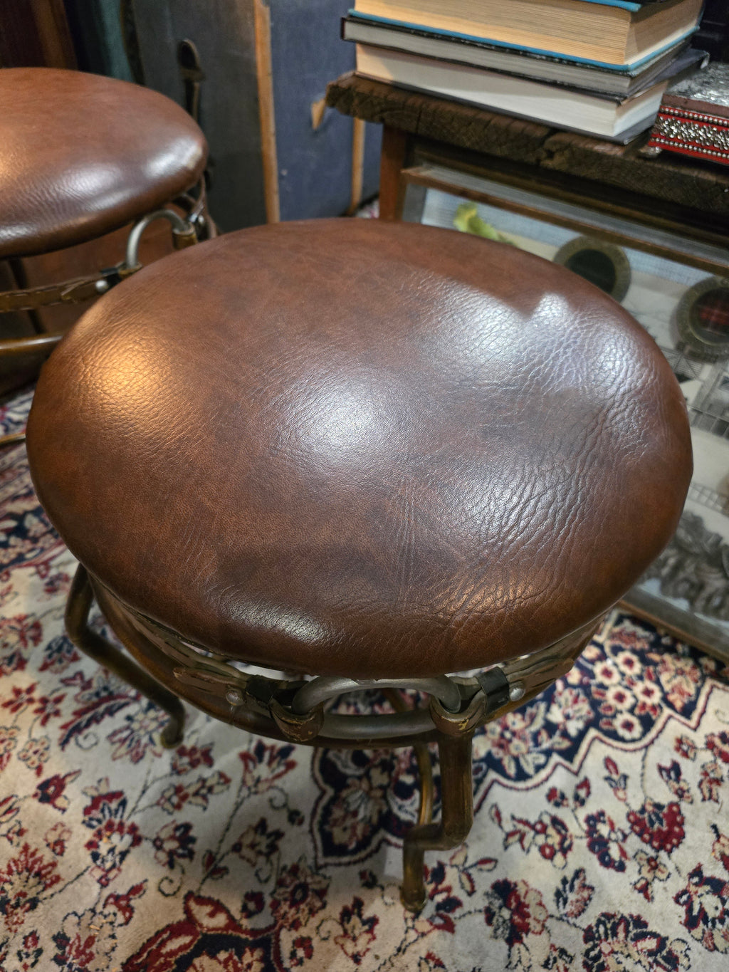 Vintage Hillsdale backless Swivel Stools - Pair