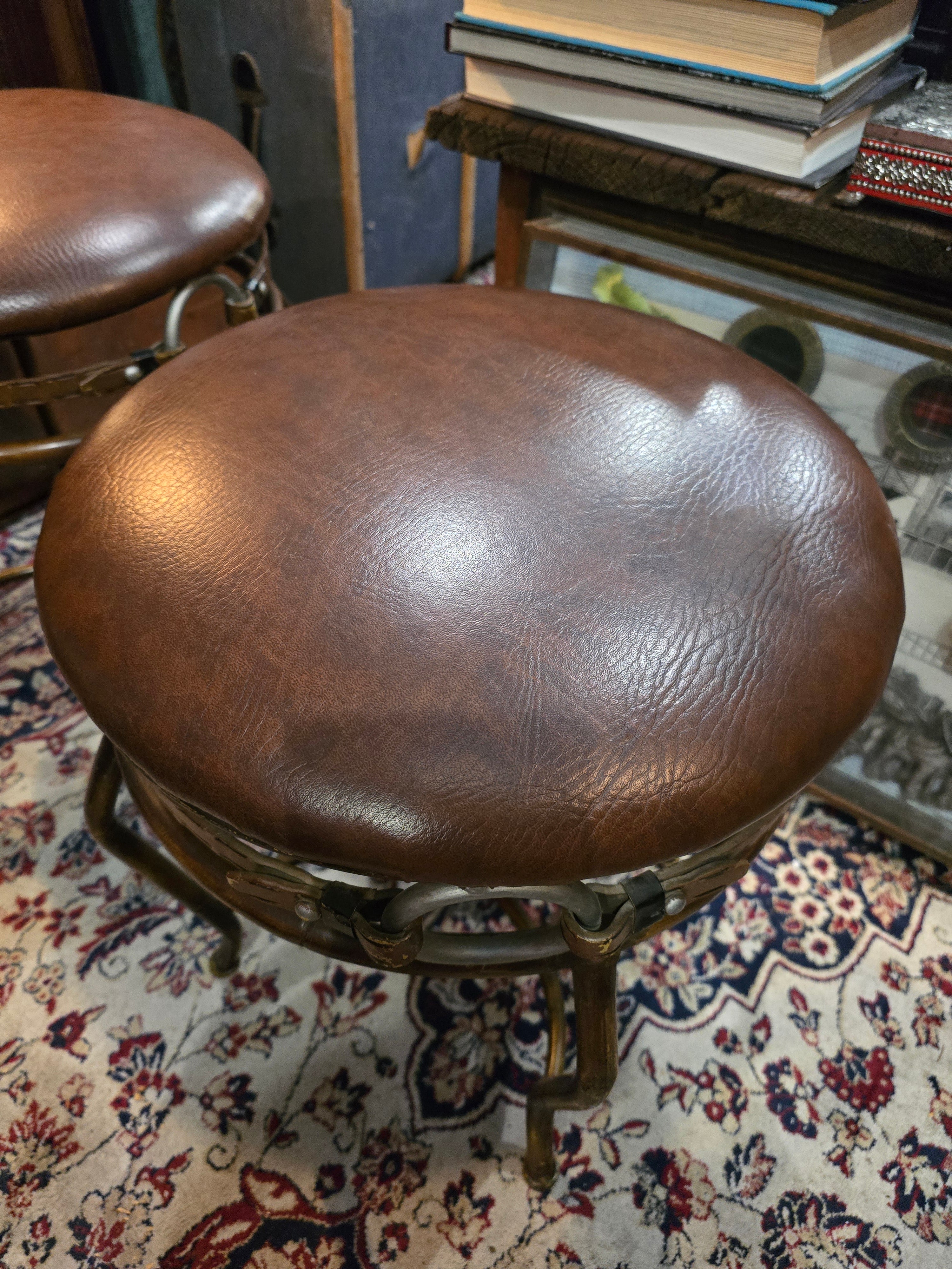 Vintage Hillsdale backless Swivel Stools - Pair