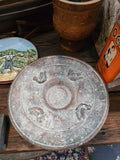 Vintage heavy terracotta plate or bowl