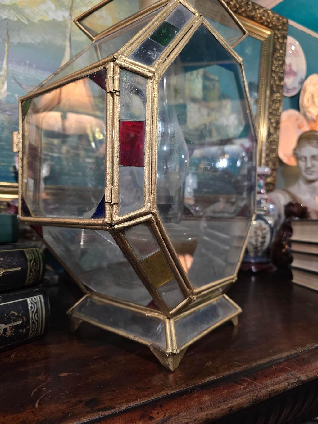 Vintage Art Nouveau Octagon Ceiling floor Light