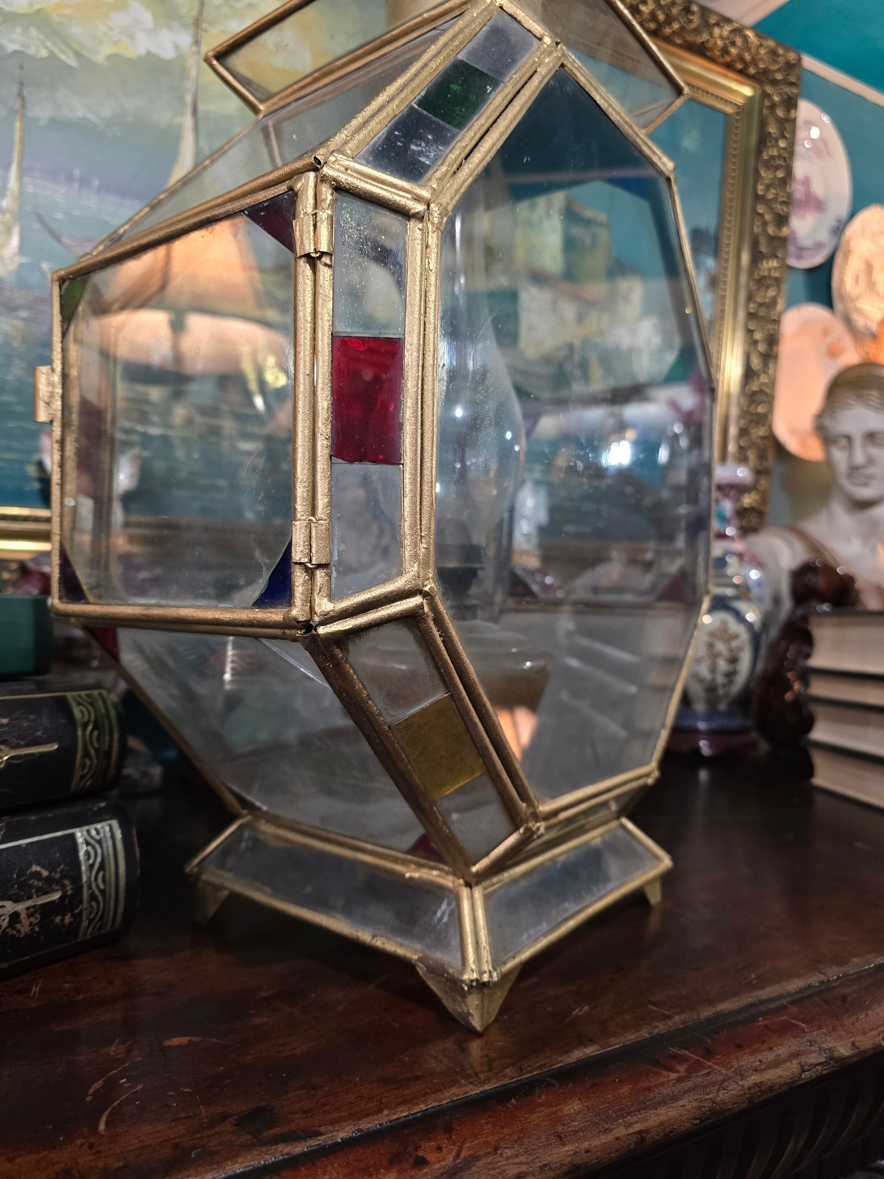 Vintage Art Nouveau Octagon Ceiling floor Light