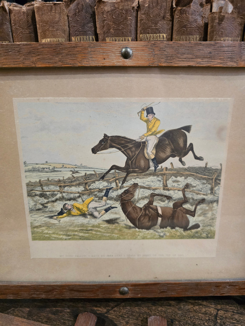 Antique framed fox hunting prints after the British artist Henry Thomas Alken (1785–1851)