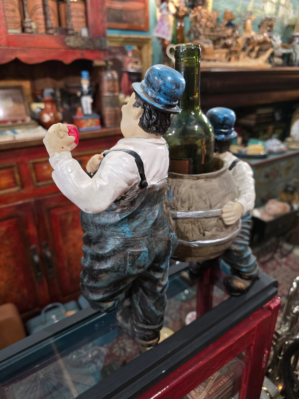 Vintage Laurel and Hardy plastic figural planter