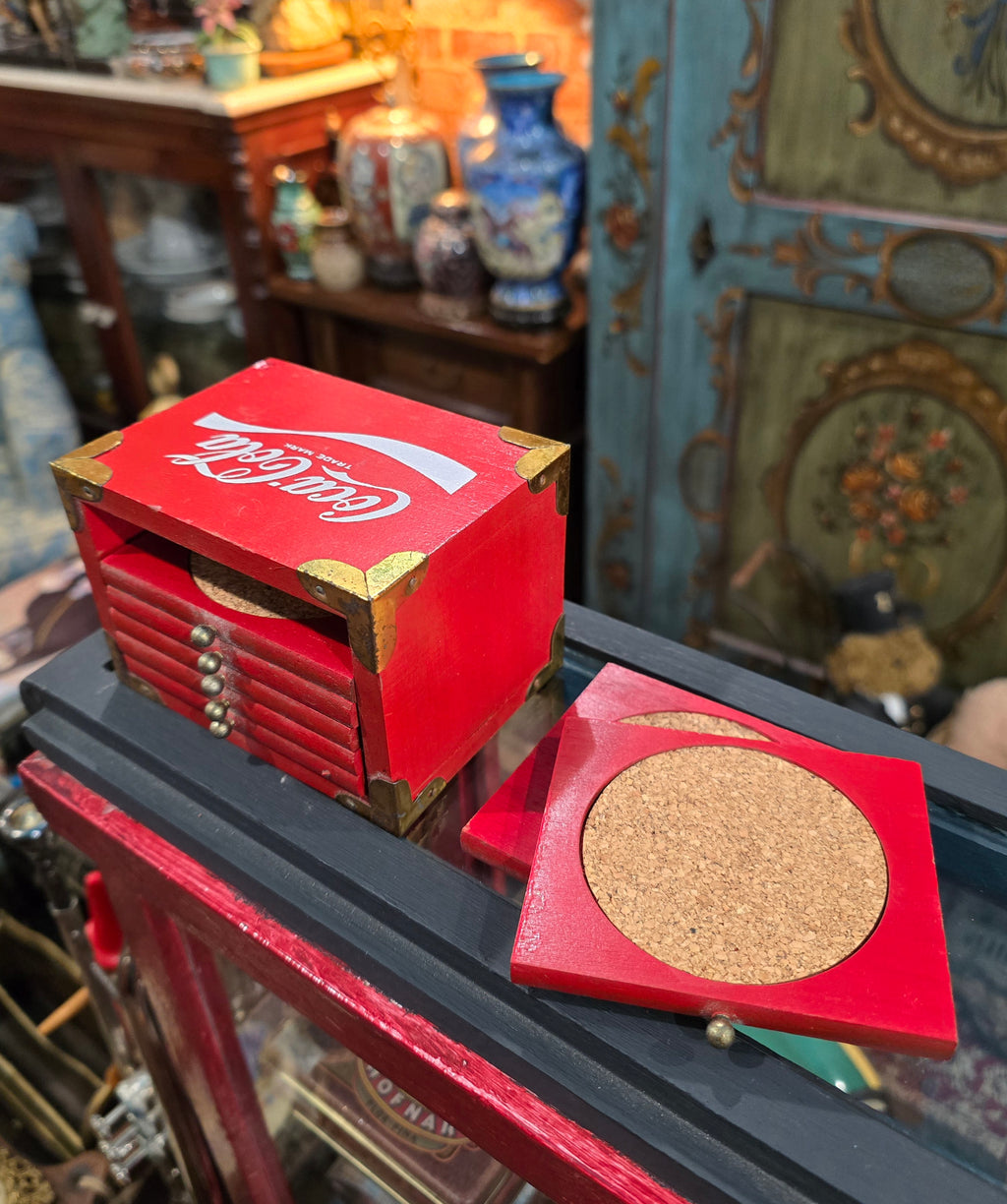 Vintage Coca-Cola coaster dispenser