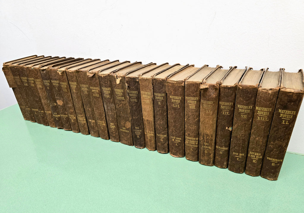 Antique Rare 1829-1833 Waverley Novels Published: Edinburgh Robert Cadell Books